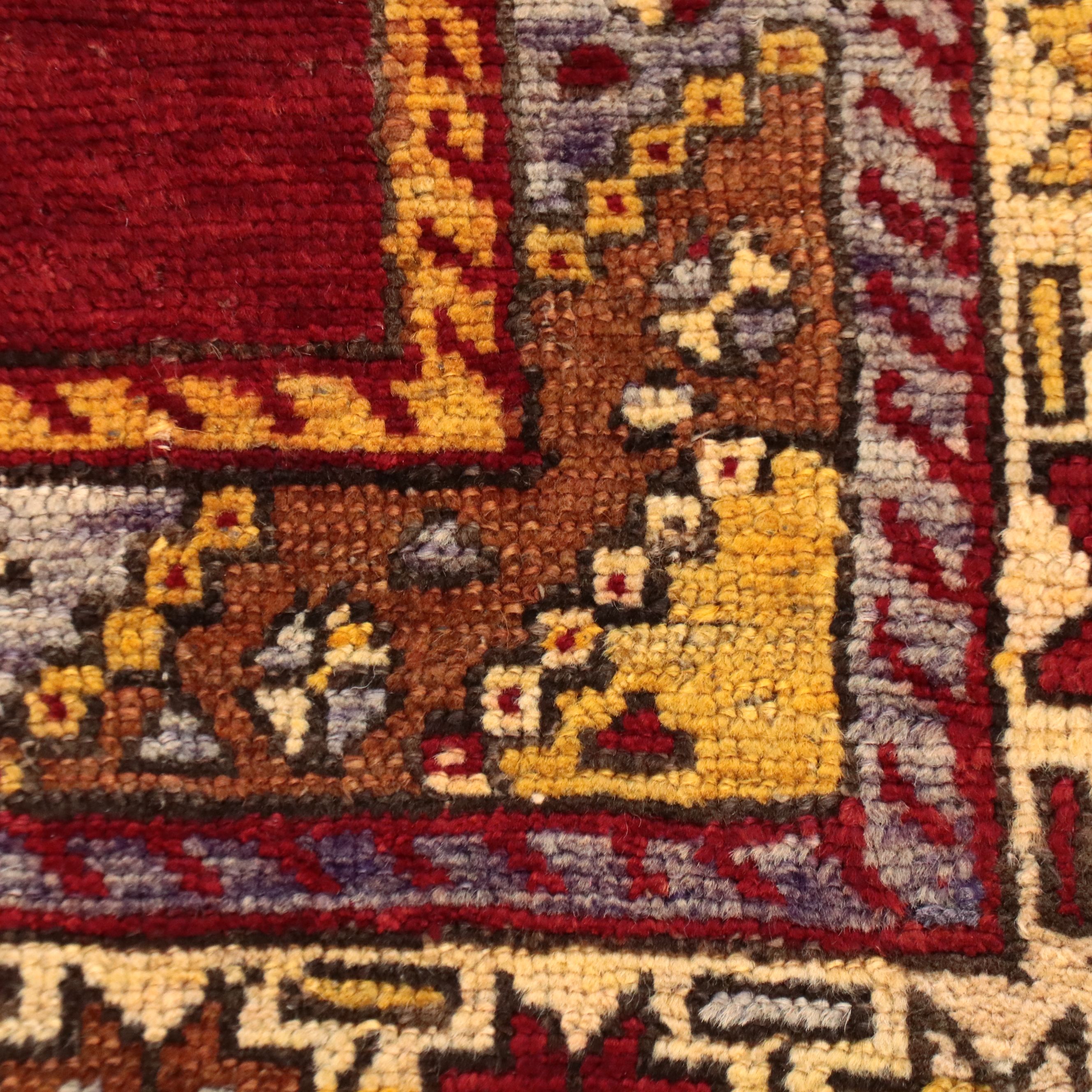 3'7 x 5'2 Hand-Knotted Turkish Ghiordes Prayer Rug