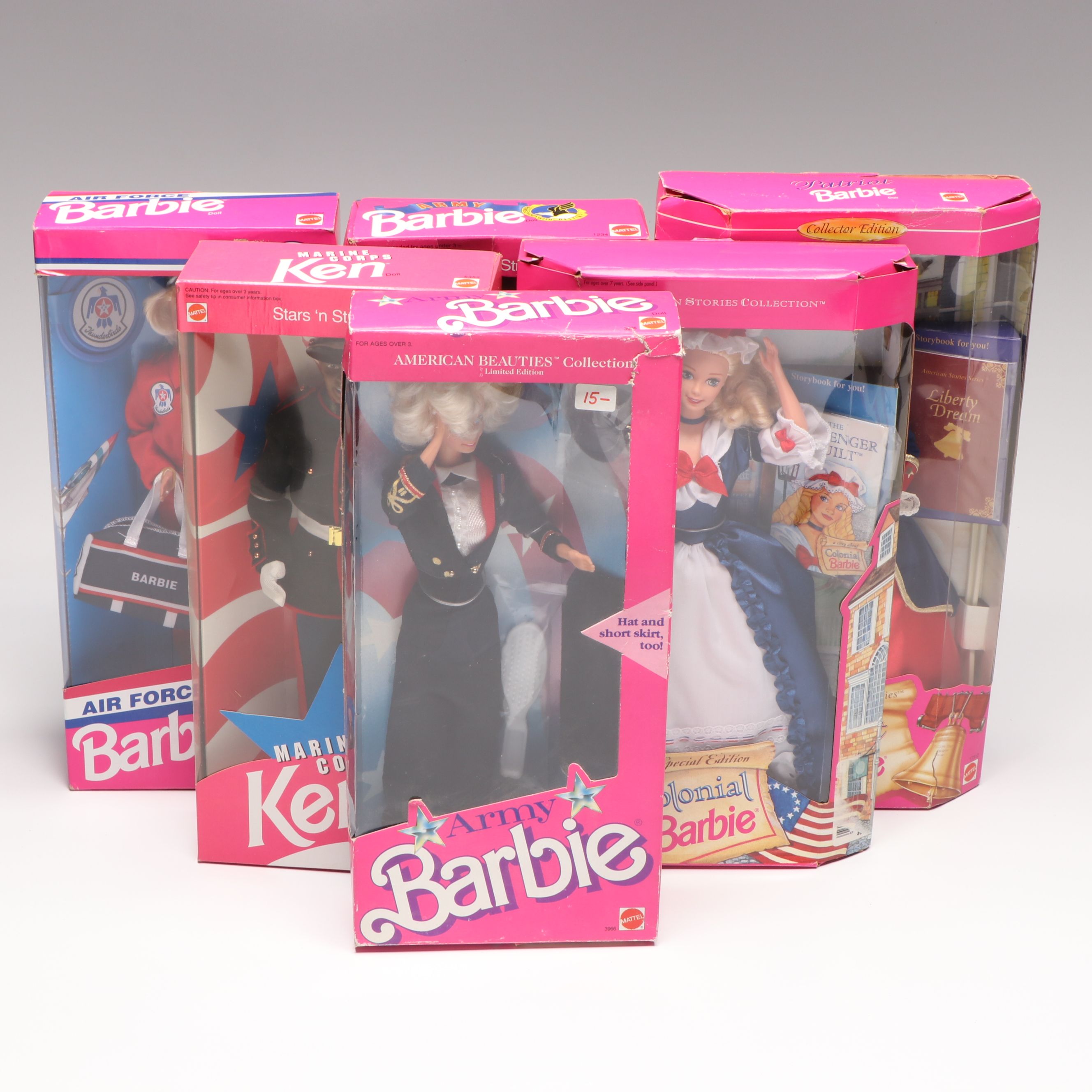 Barbie "Patriot", "Colonial", "Air Force", and More Barbie and Ken Dolls