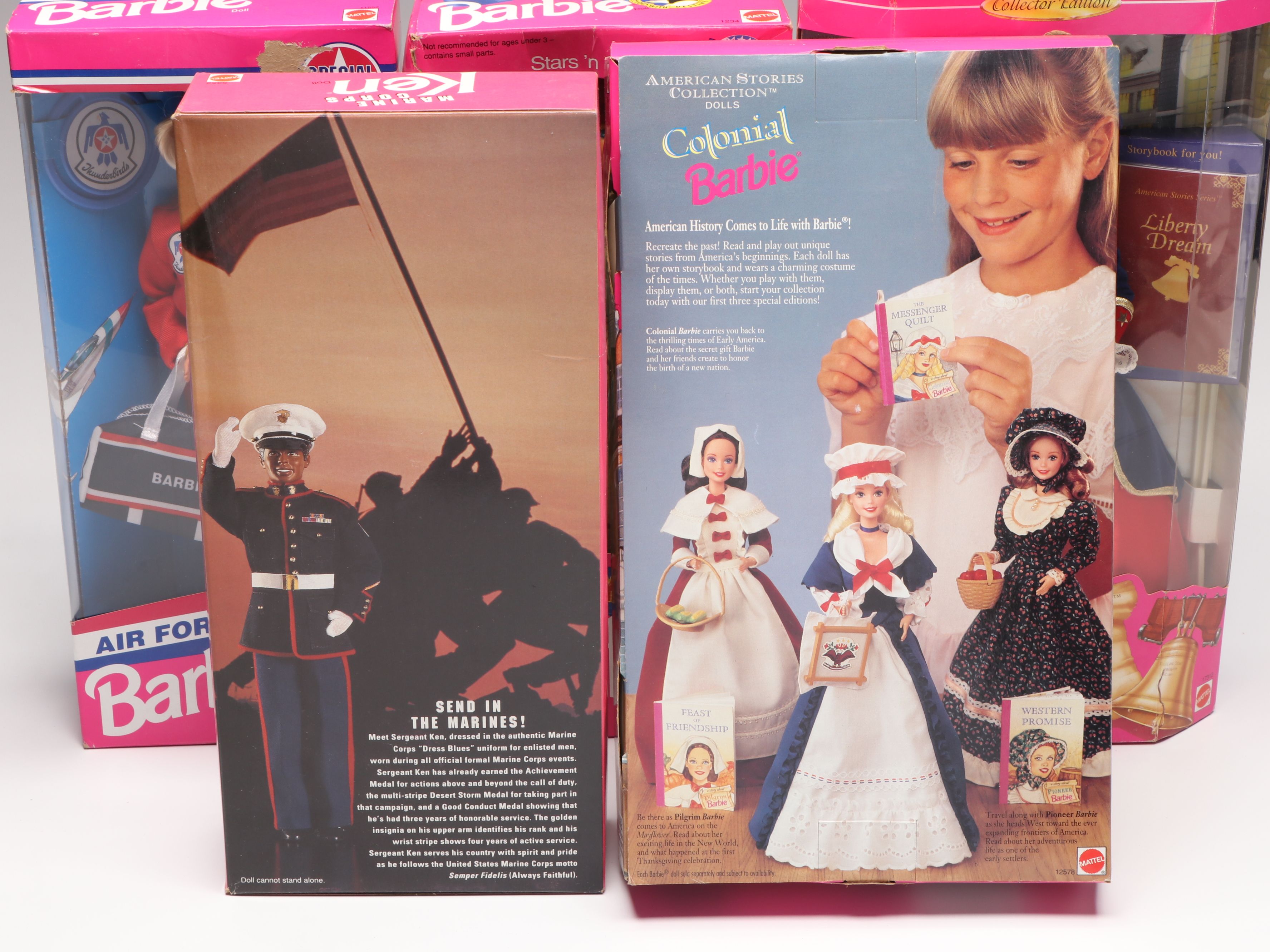 Barbie "Patriot", "Colonial", "Air Force", and More Barbie and Ken Dolls