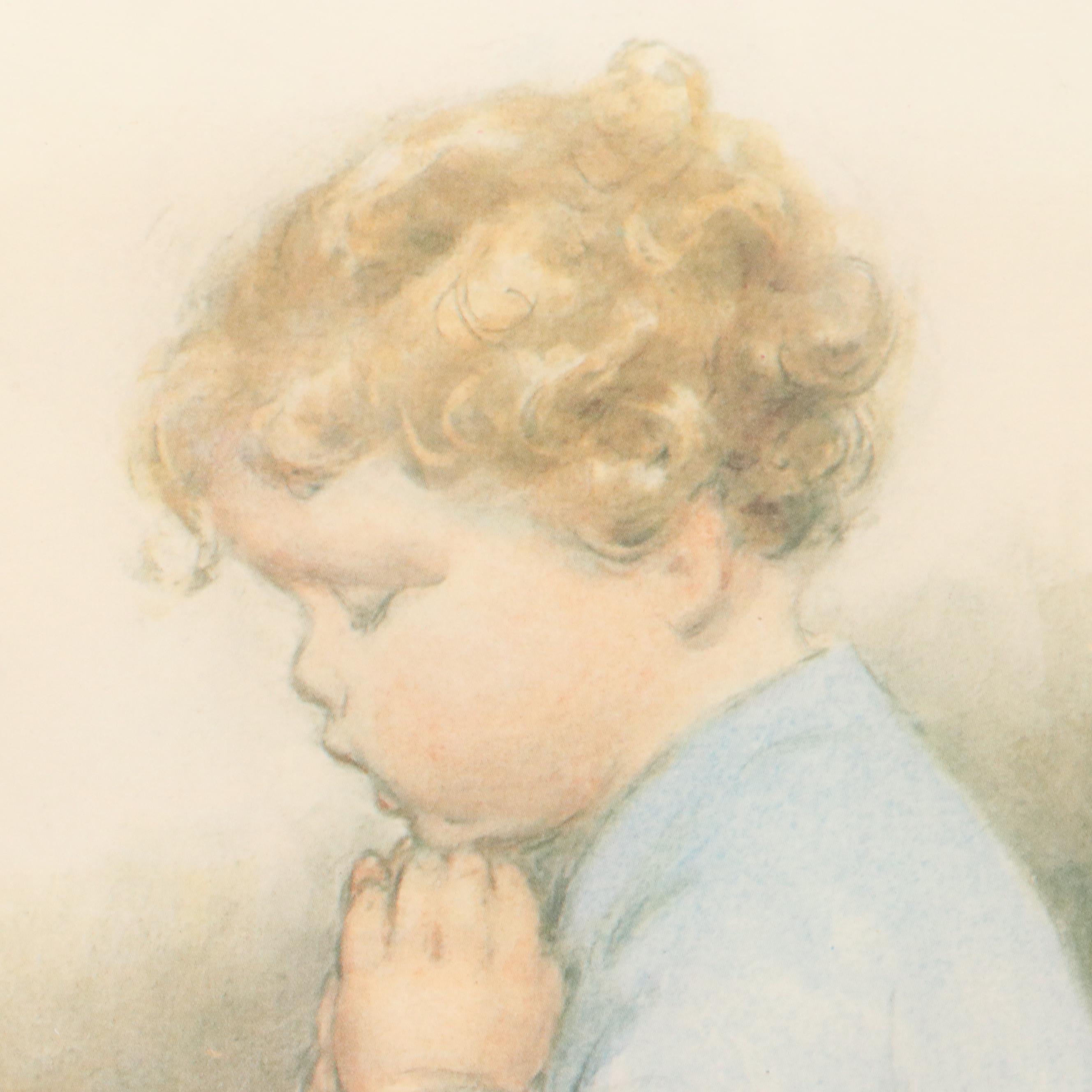 Offset Lithograph After Bessie Pease Gutmann "Thank You, God"