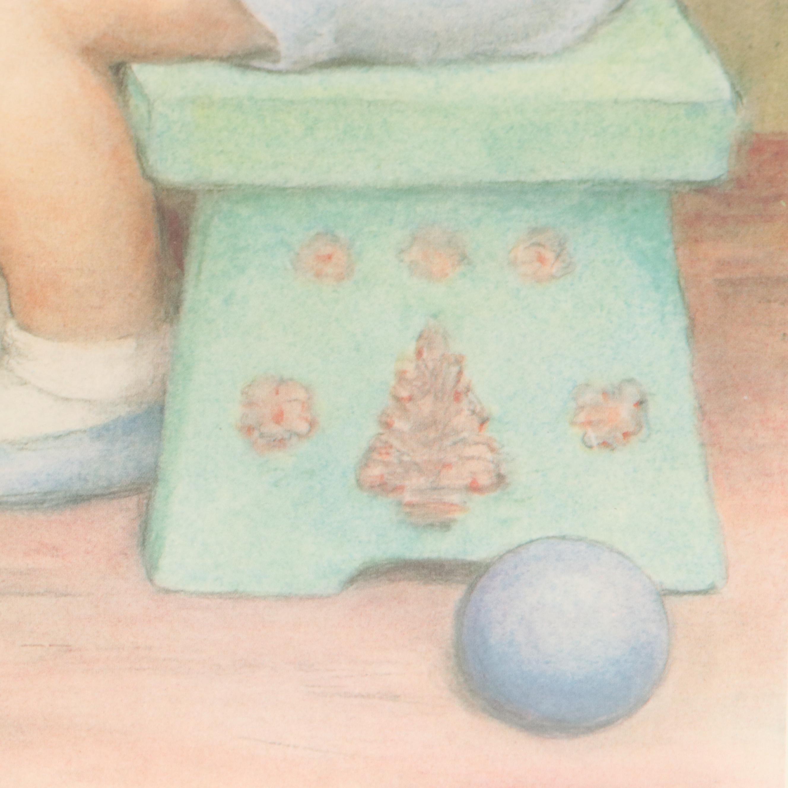 Offset Lithograph After Bessie Pease Gutmann "Thank You, God"