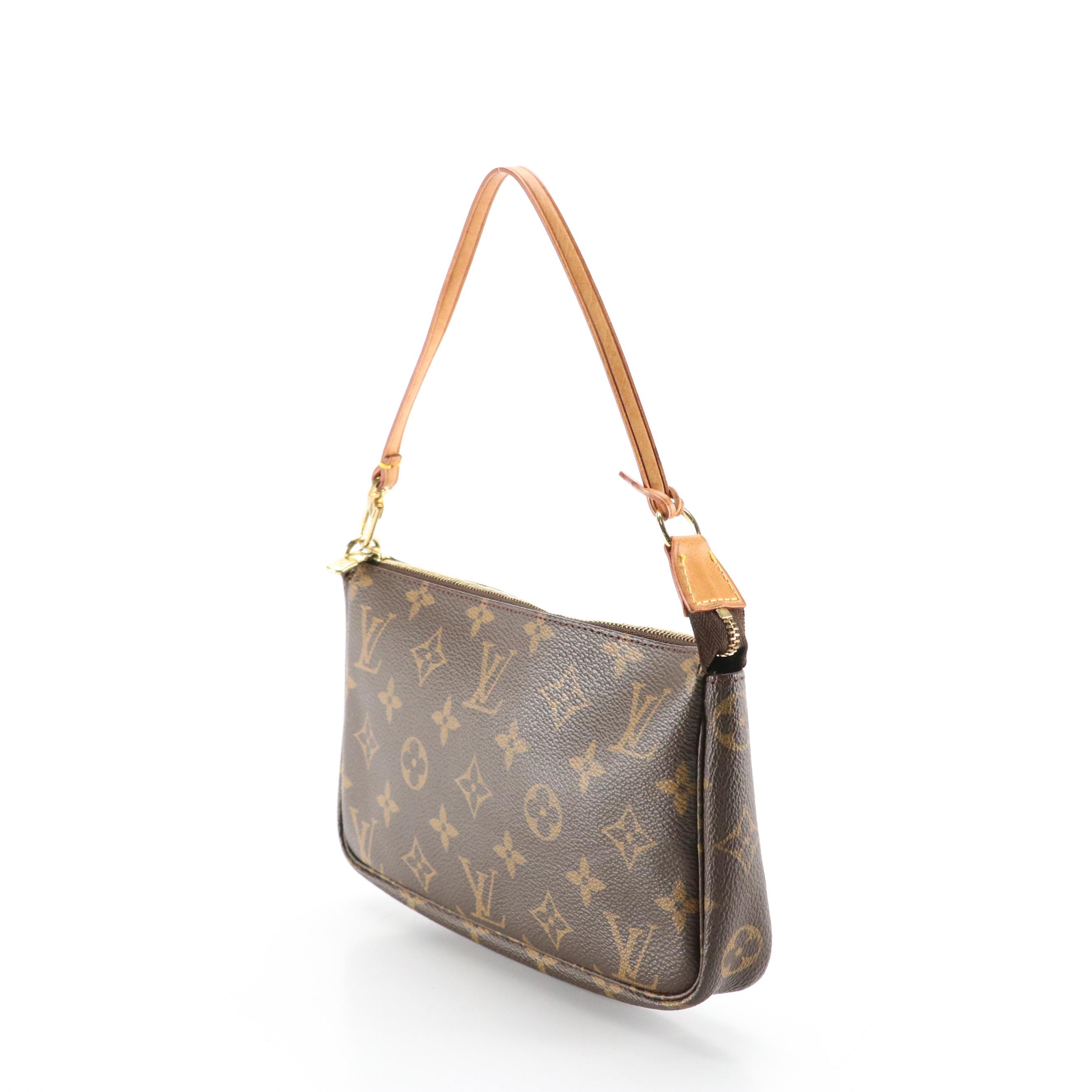 Louis Vuitton Zip Pochette in Monogram Canvas and Vachetta Leather