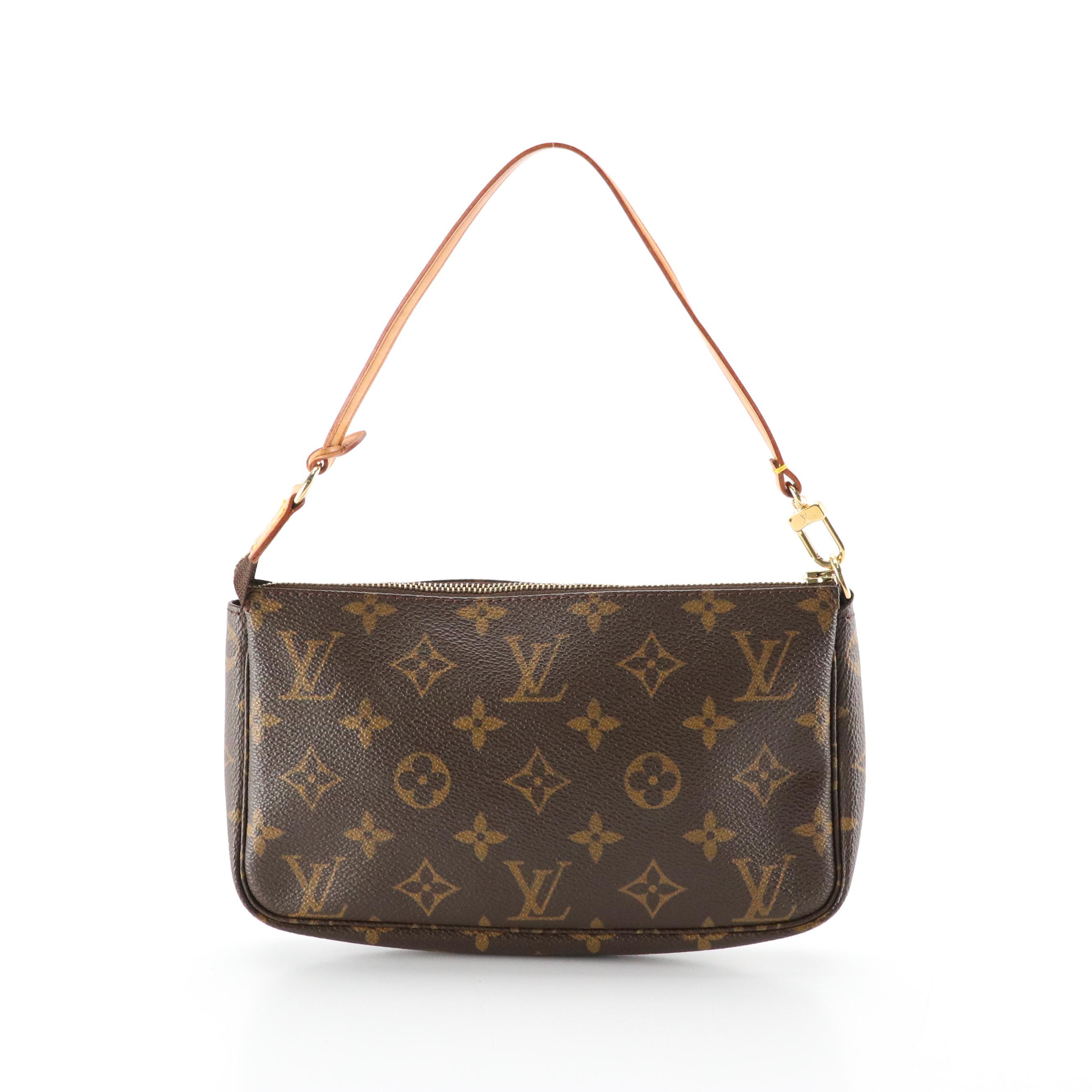 Louis Vuitton Zip Pochette in Monogram Canvas and Vachetta Leather