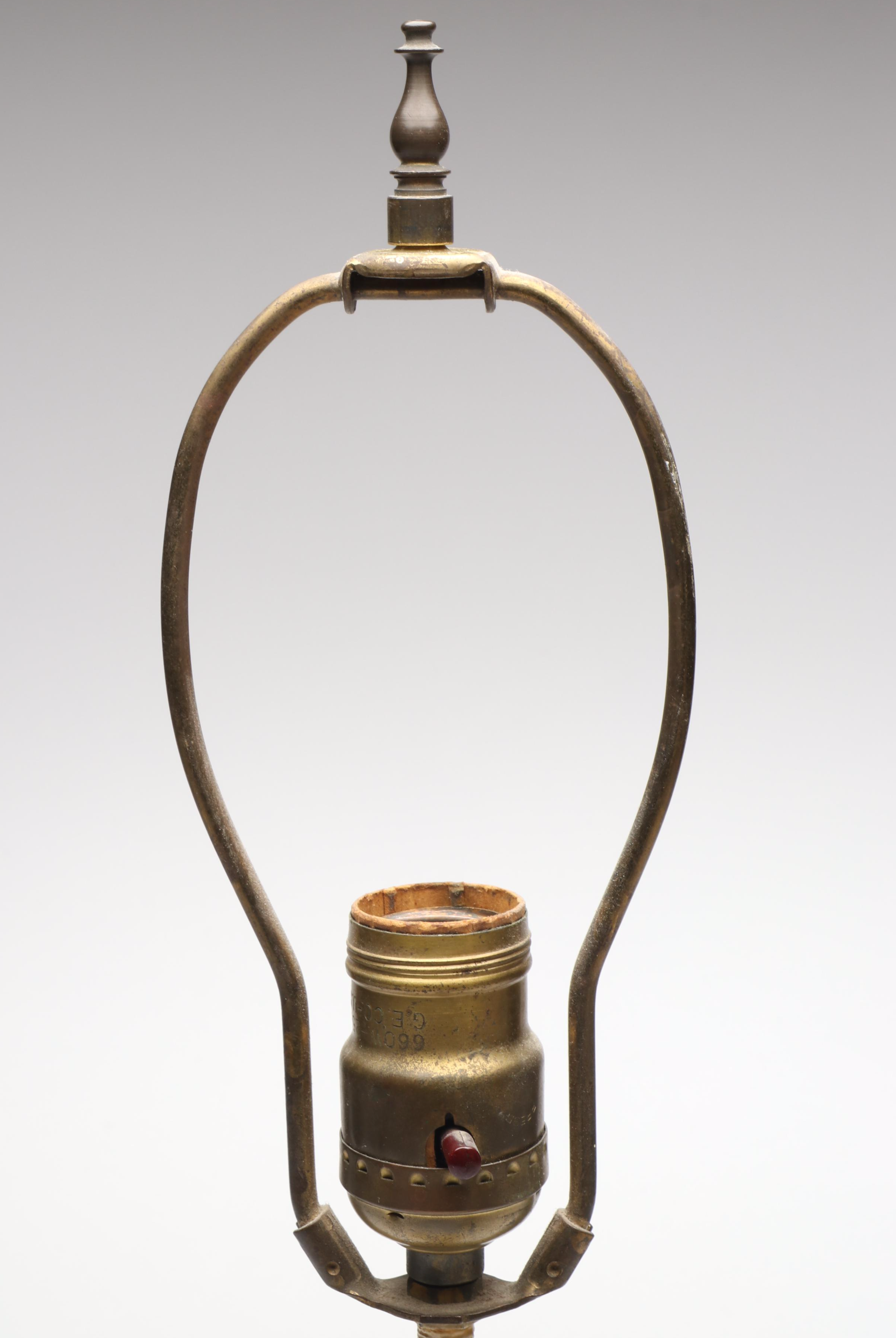 Pair of Borghese Chalkware Figural Table Lamps, Mid-20th Century