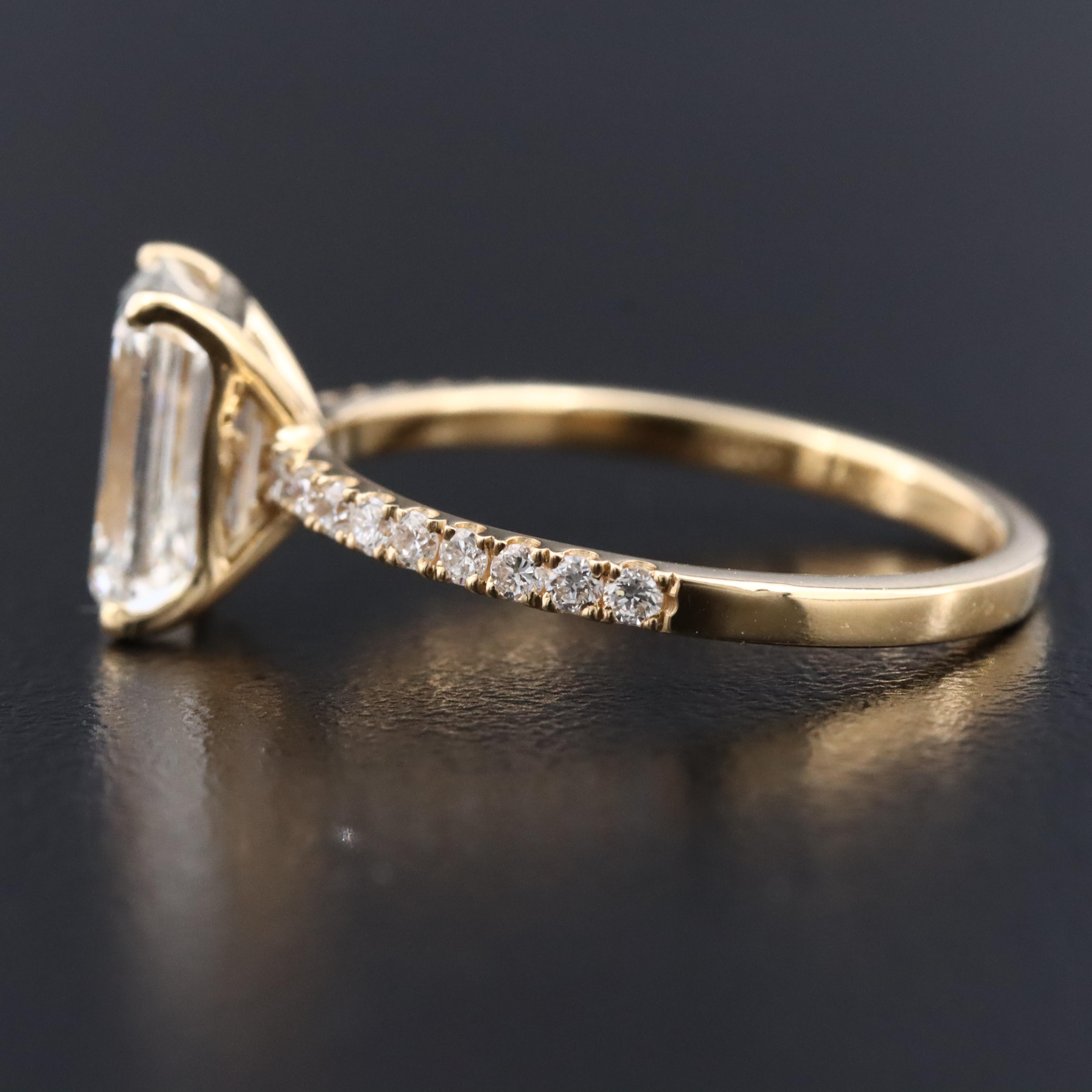 18K 2.24 CT Lab Grown Diamond Solitaire Ring with IGI Report