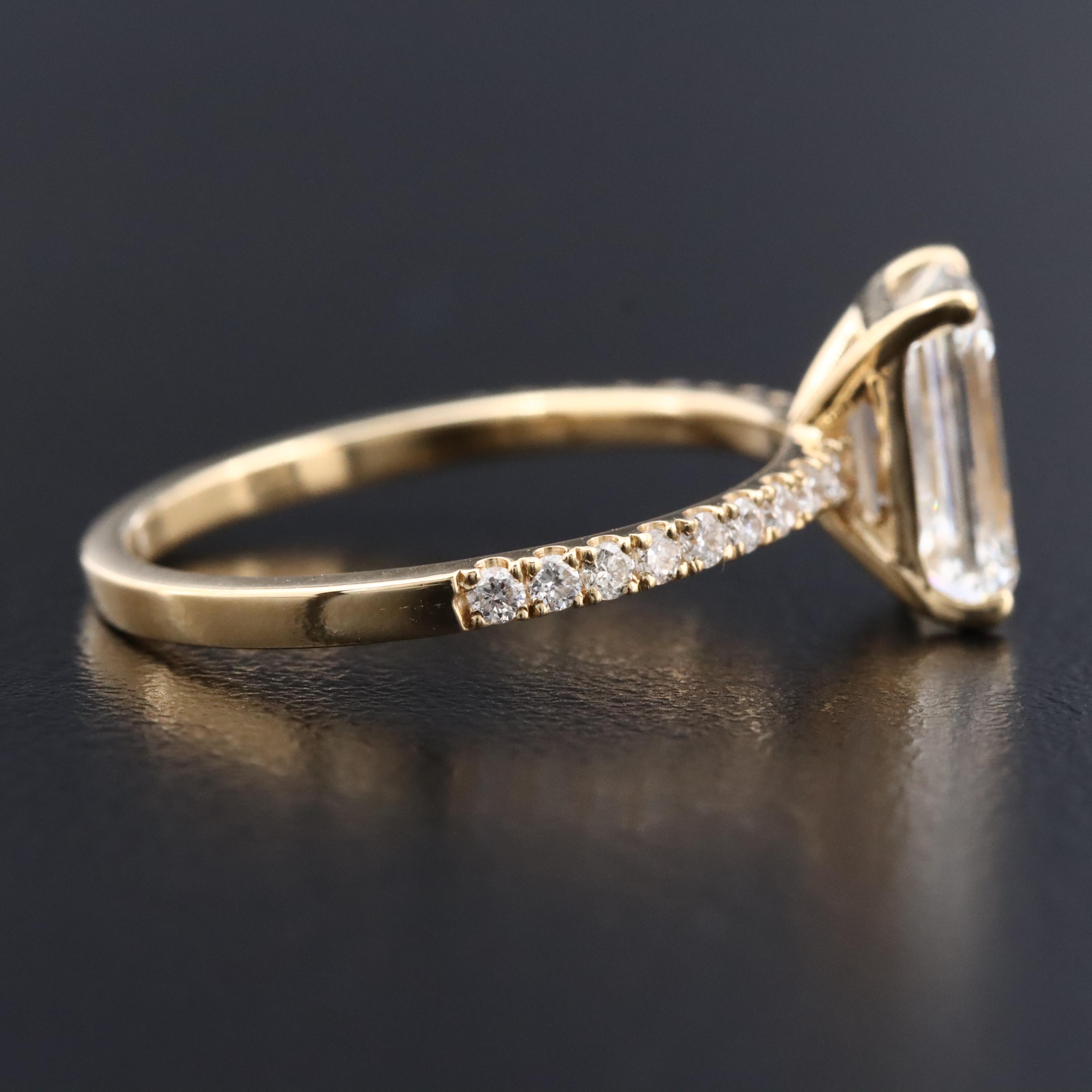 18K 2.24 CT Lab Grown Diamond Solitaire Ring with IGI Report