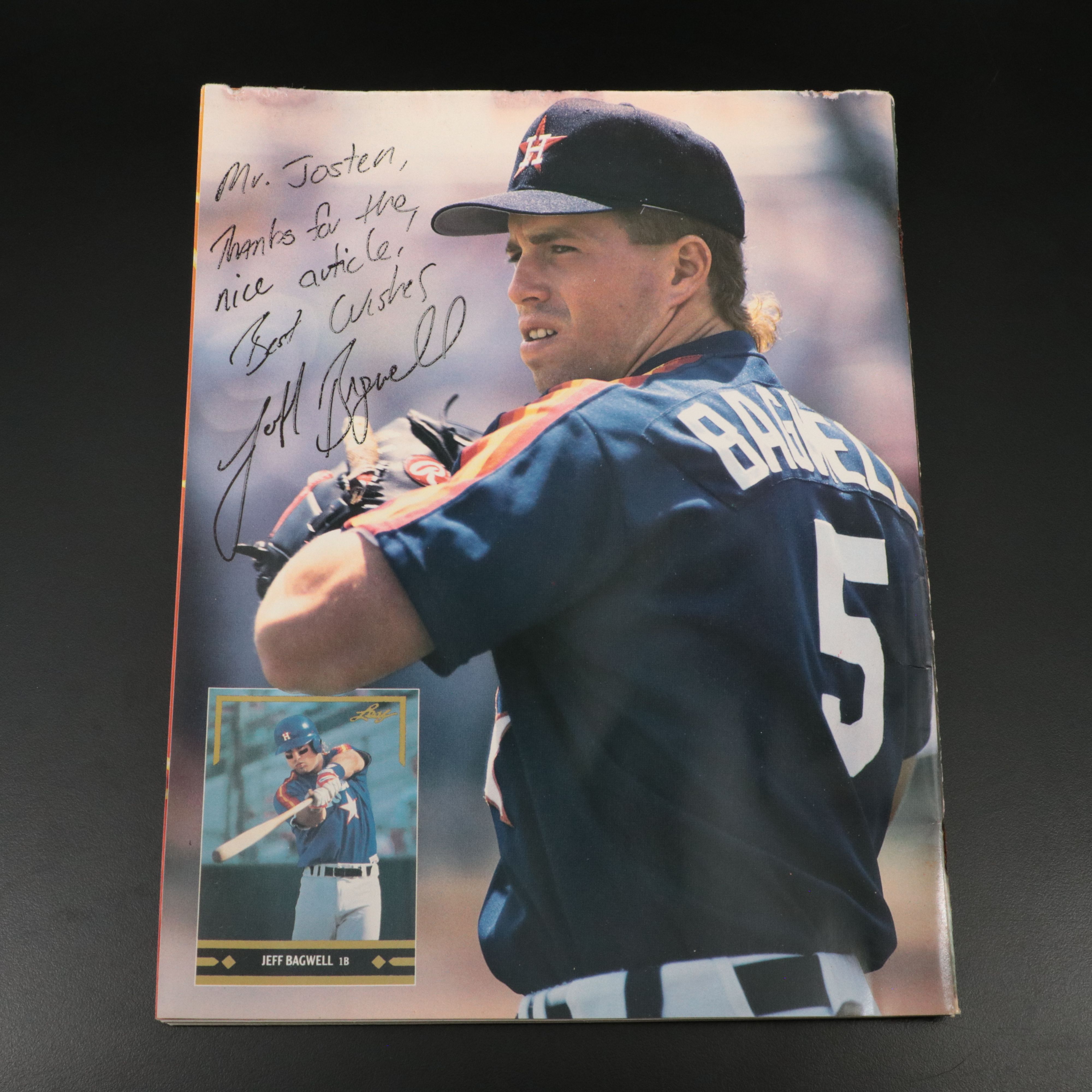 Jeff Bagwell Signed February 1992 Beckett Baseball Card Magazine