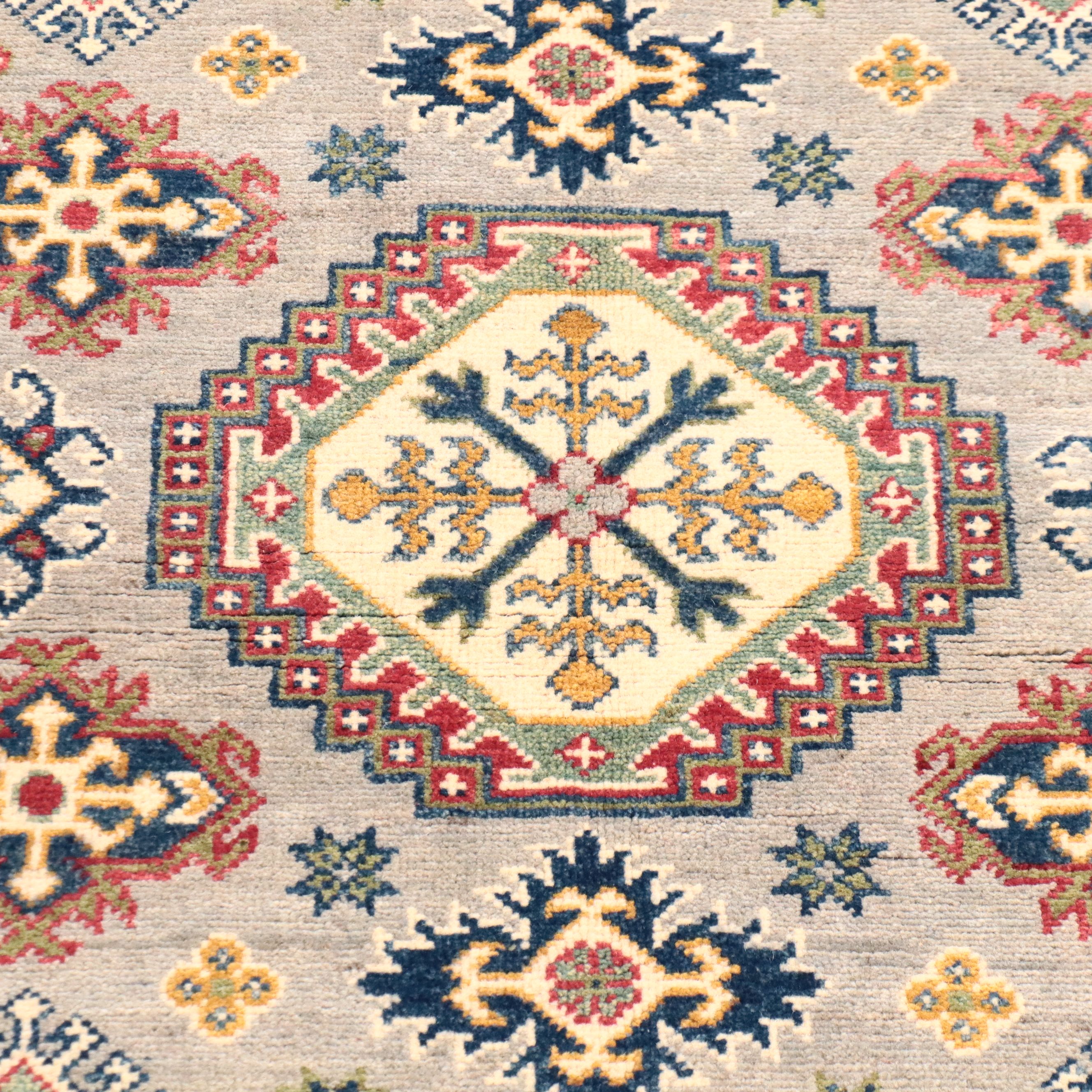 4' x 6'6 Hand-Knotted Caucasian Kazak Area Rug