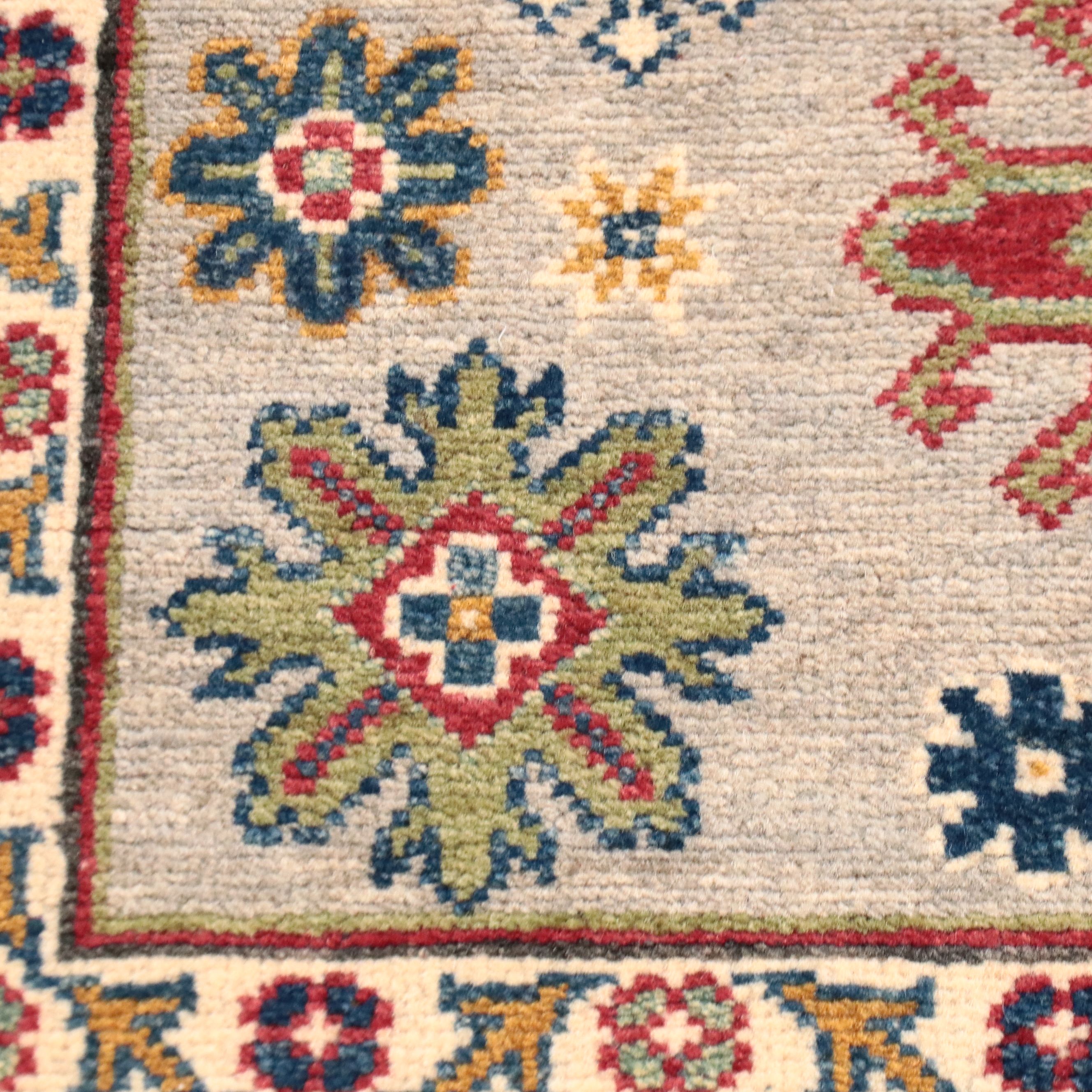 4' x 6'6 Hand-Knotted Caucasian Kazak Area Rug