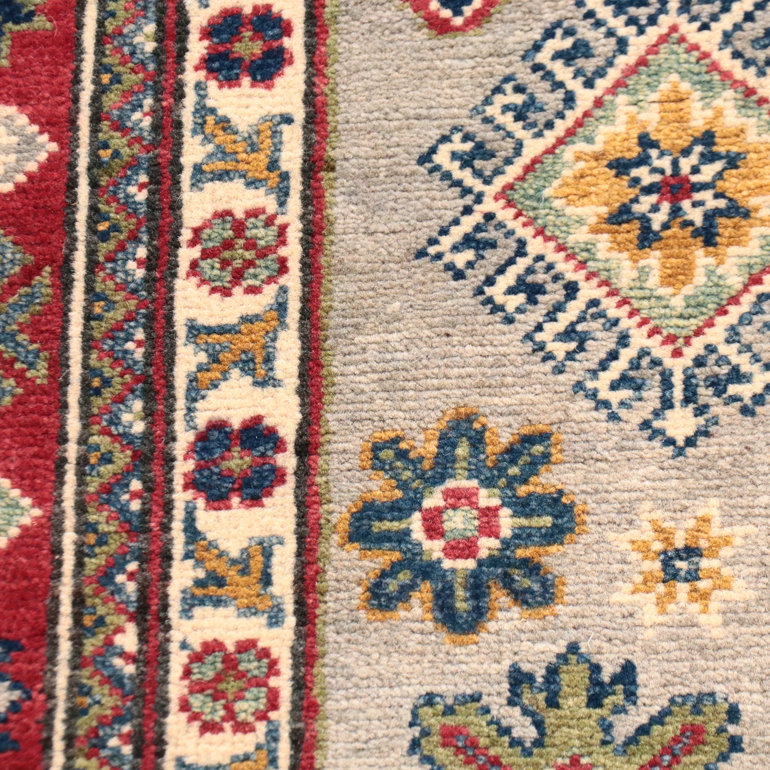 4' x 6'6 Hand-Knotted Caucasian Kazak Area Rug