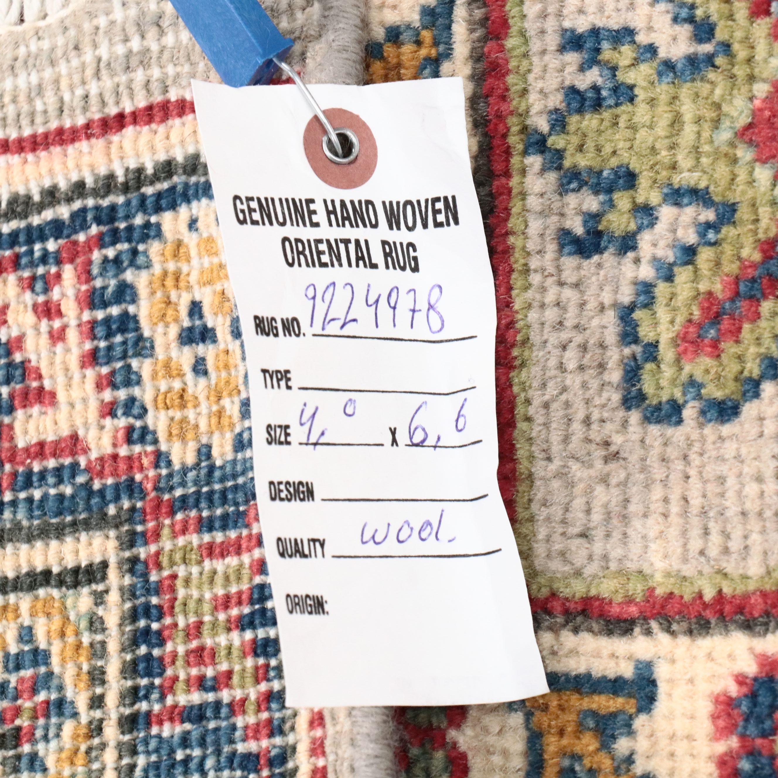 4' x 6'6 Hand-Knotted Caucasian Kazak Area Rug