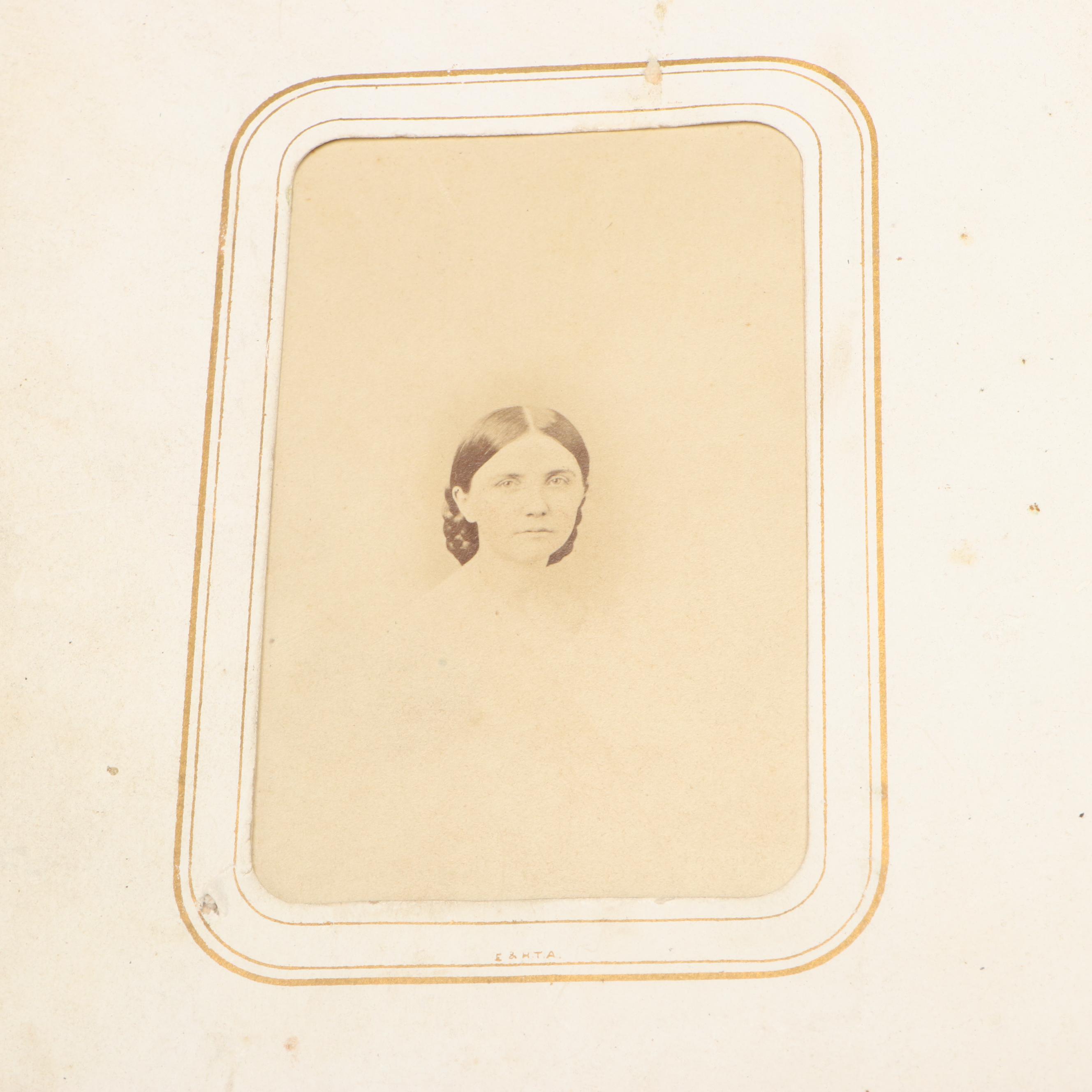 Carte de Visite with Other Portraits of Men, Women and Children, 19th Century