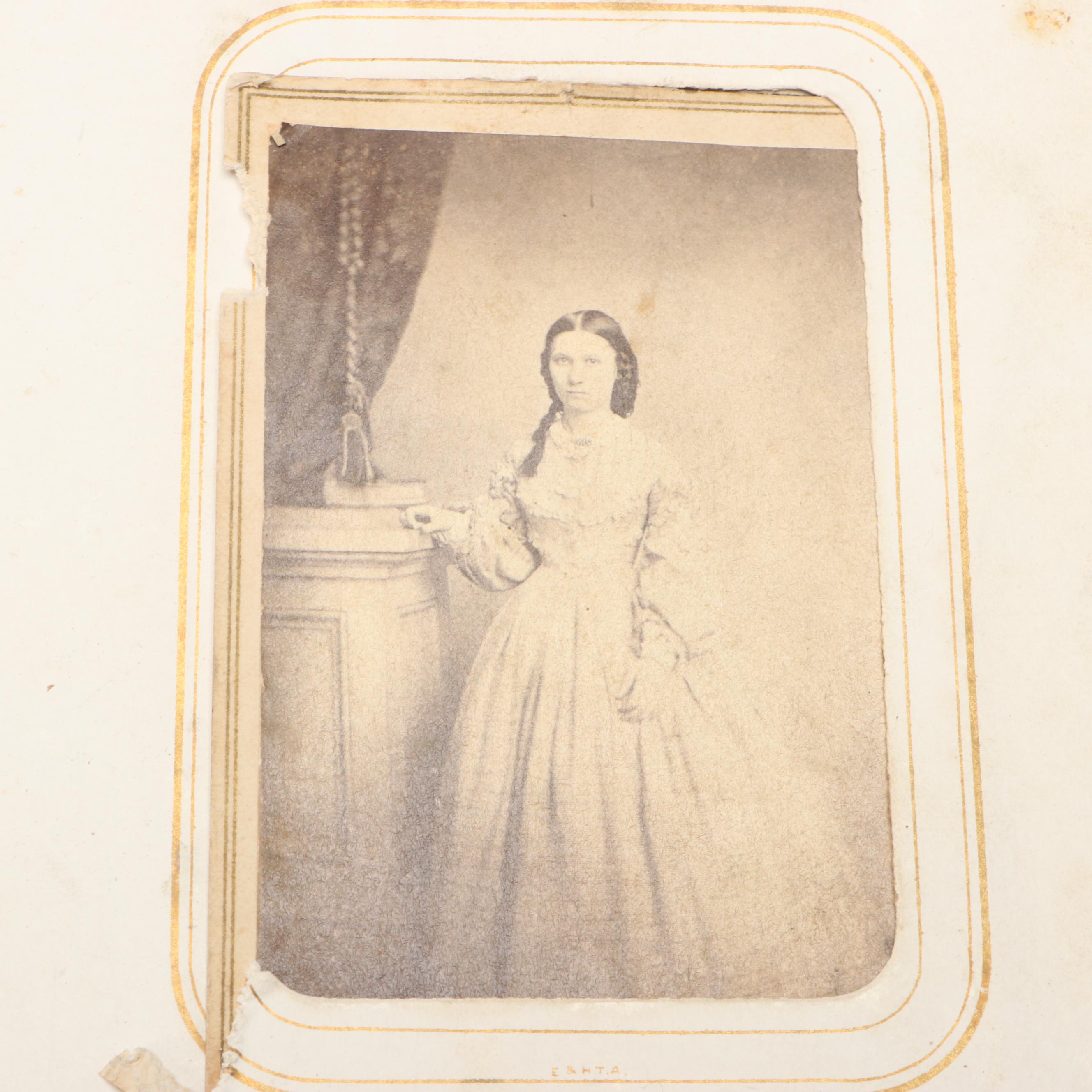 Carte de Visite with Other Portraits of Men, Women and Children, 19th Century