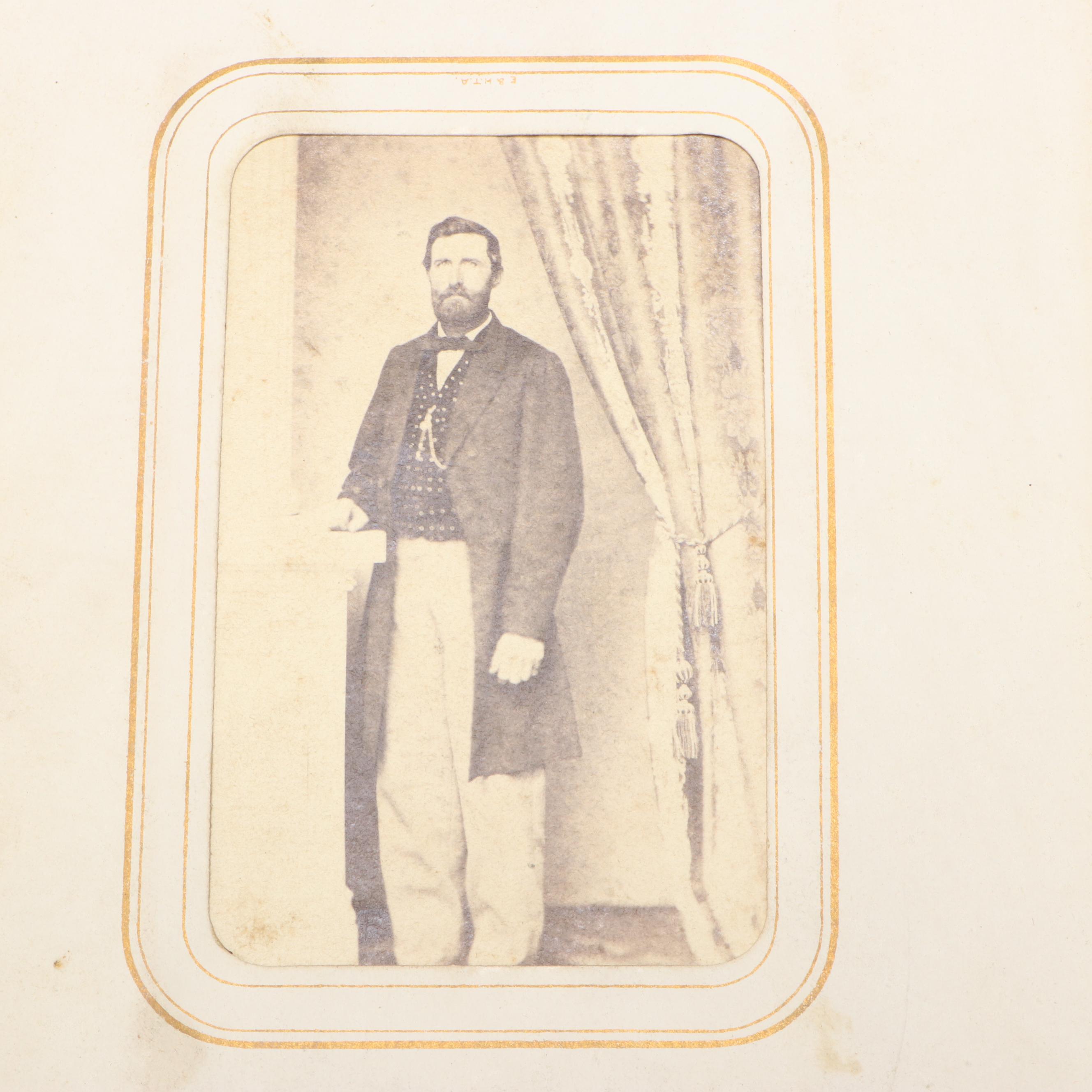 Carte de Visite with Other Portraits of Men, Women and Children, 19th Century