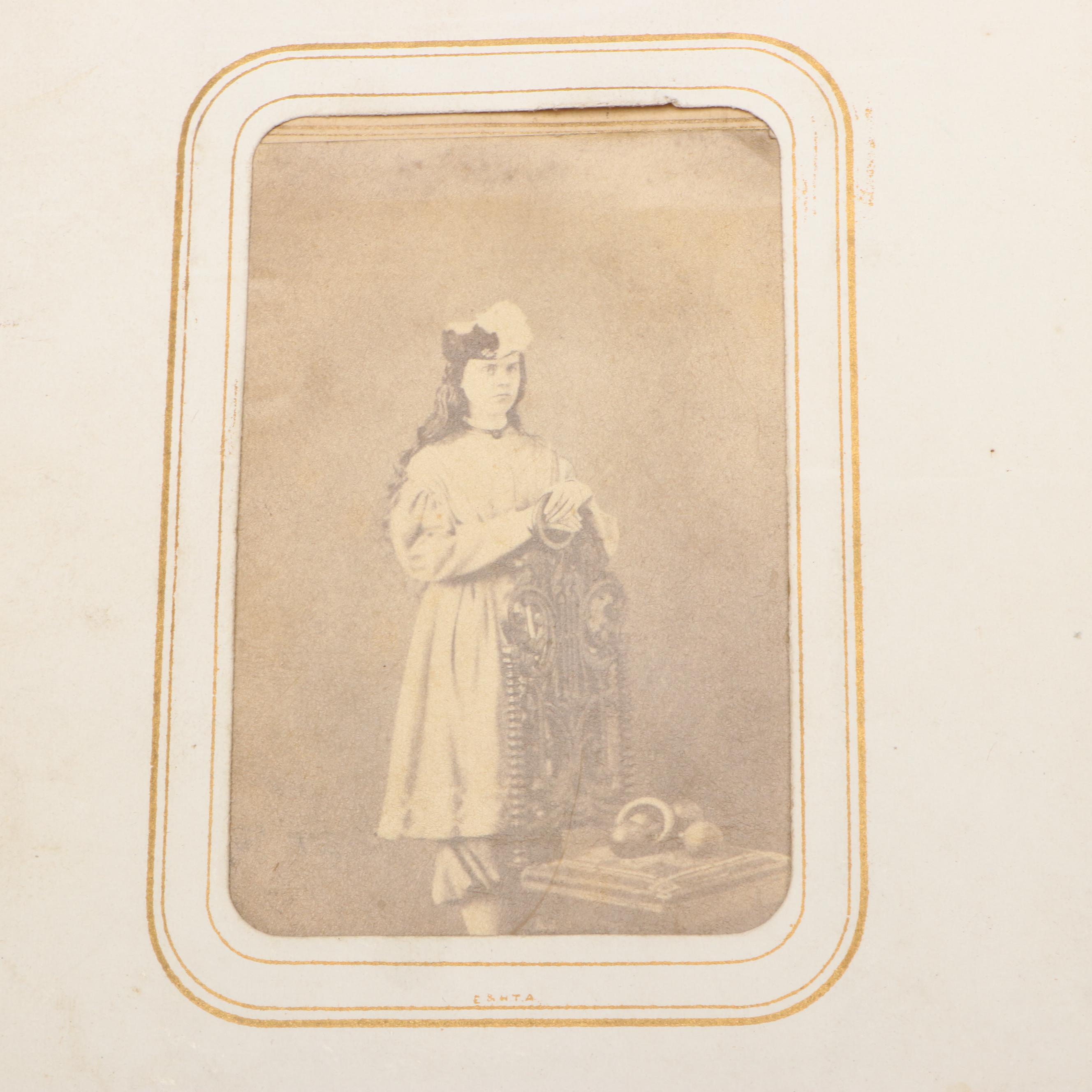 Carte de Visite with Other Portraits of Men, Women and Children, 19th Century