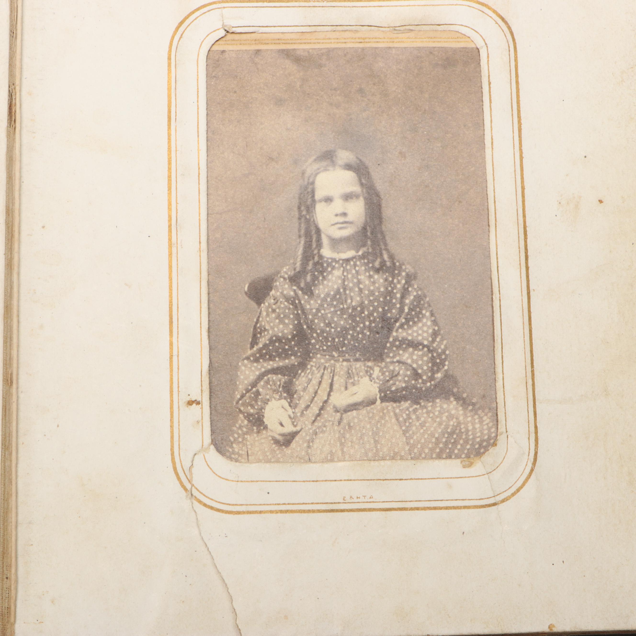 Carte de Visite with Other Portraits of Men, Women and Children, 19th Century