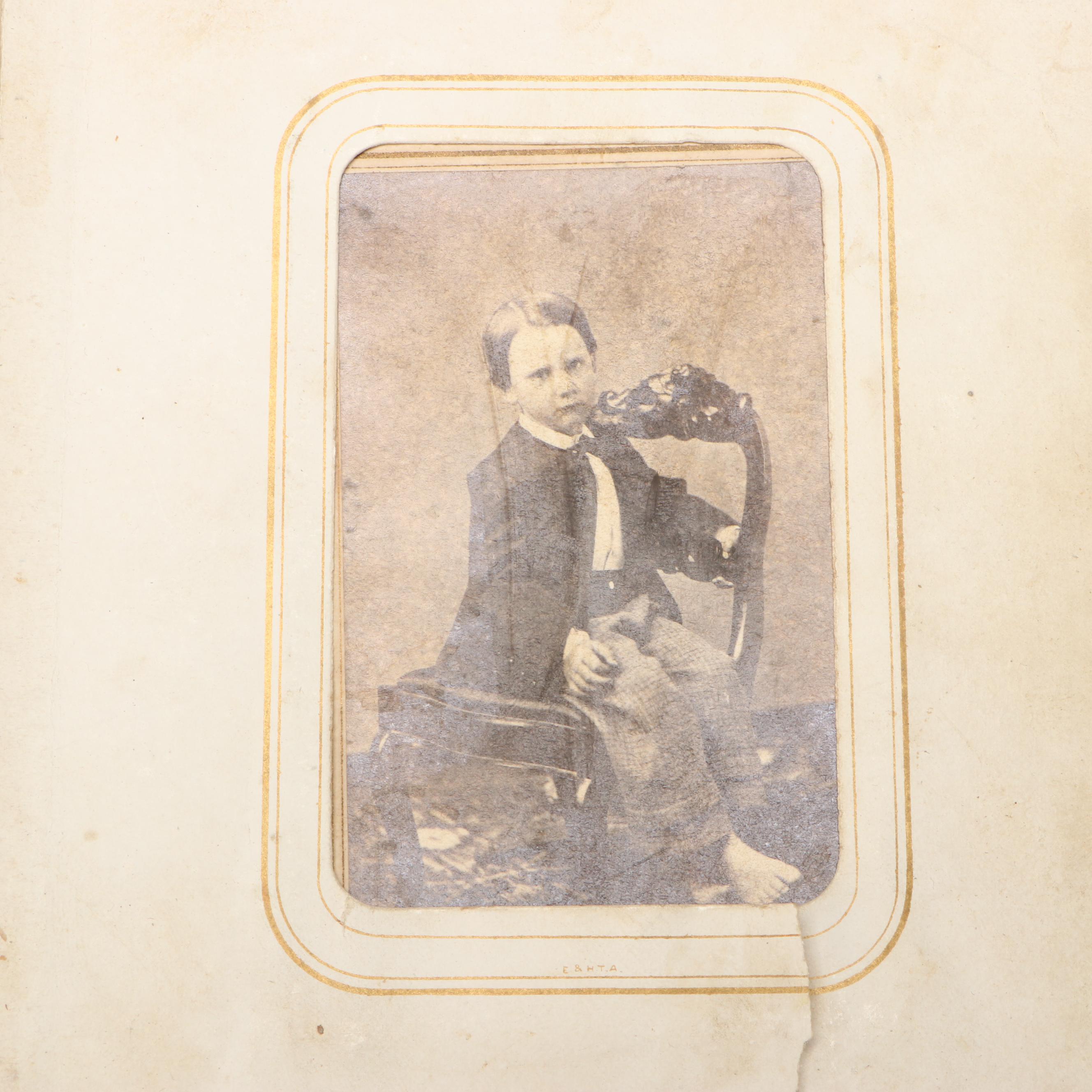 Carte de Visite with Other Portraits of Men, Women and Children, 19th Century