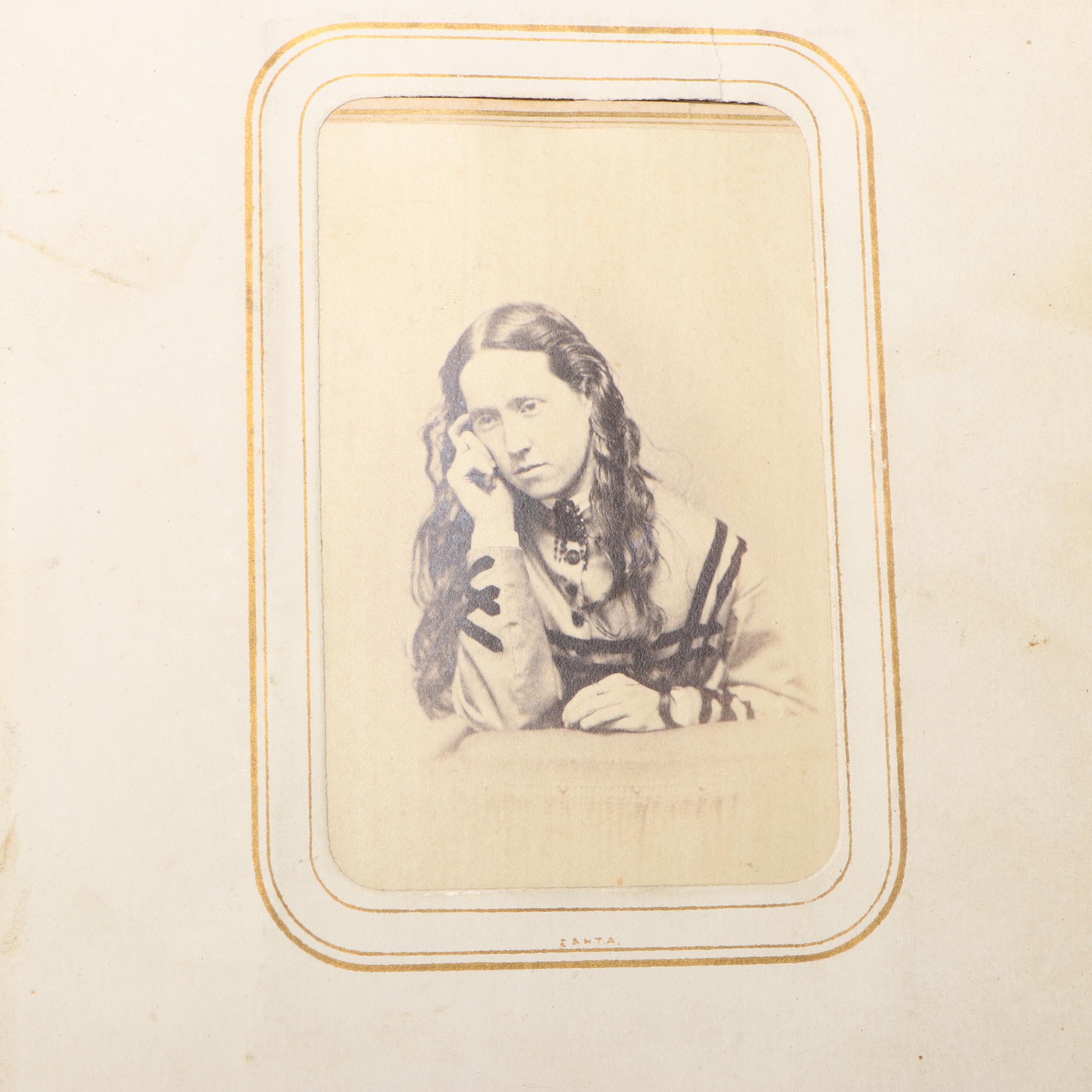 Carte de Visite with Other Portraits of Men, Women and Children, 19th Century