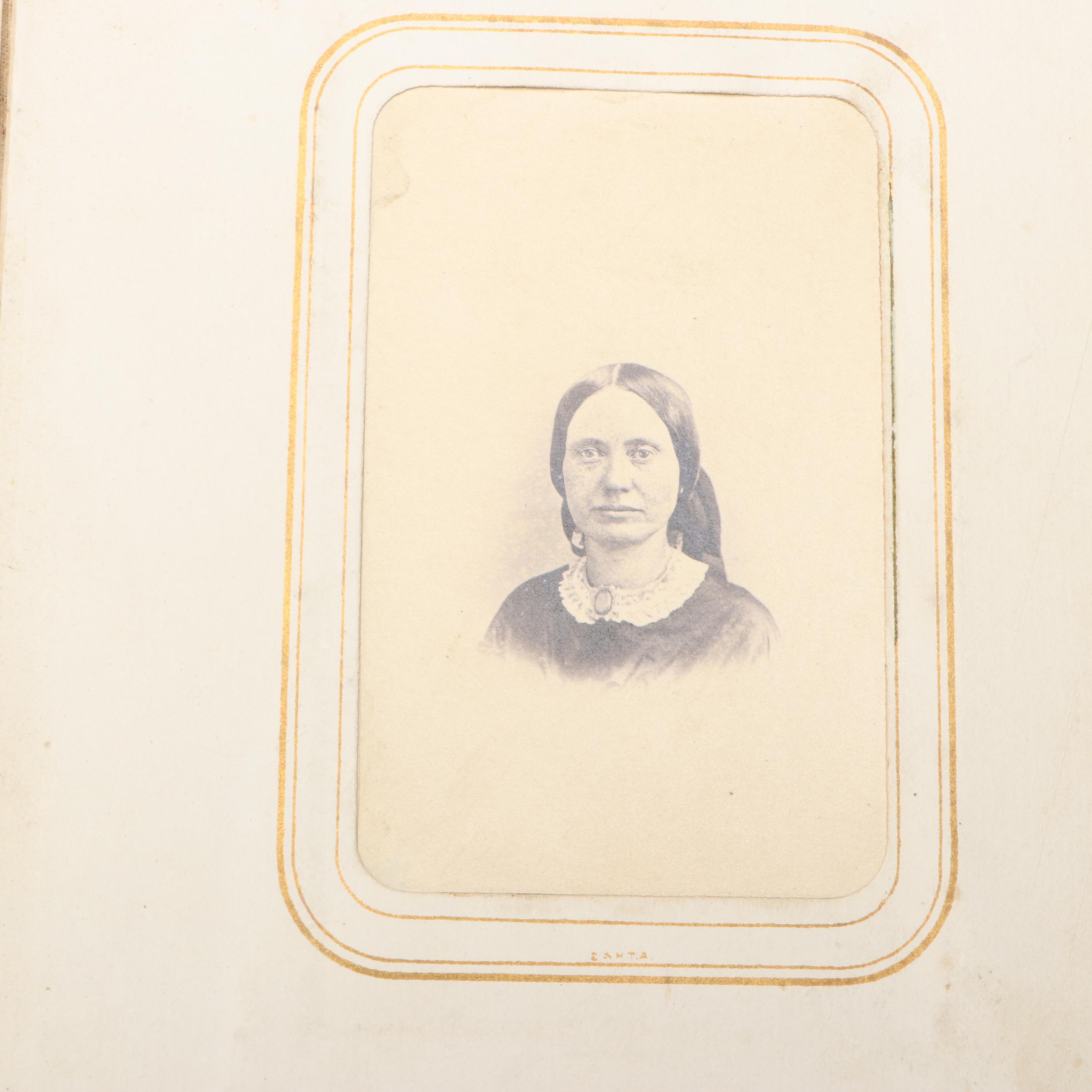 Carte de Visite with Other Portraits of Men, Women and Children, 19th Century