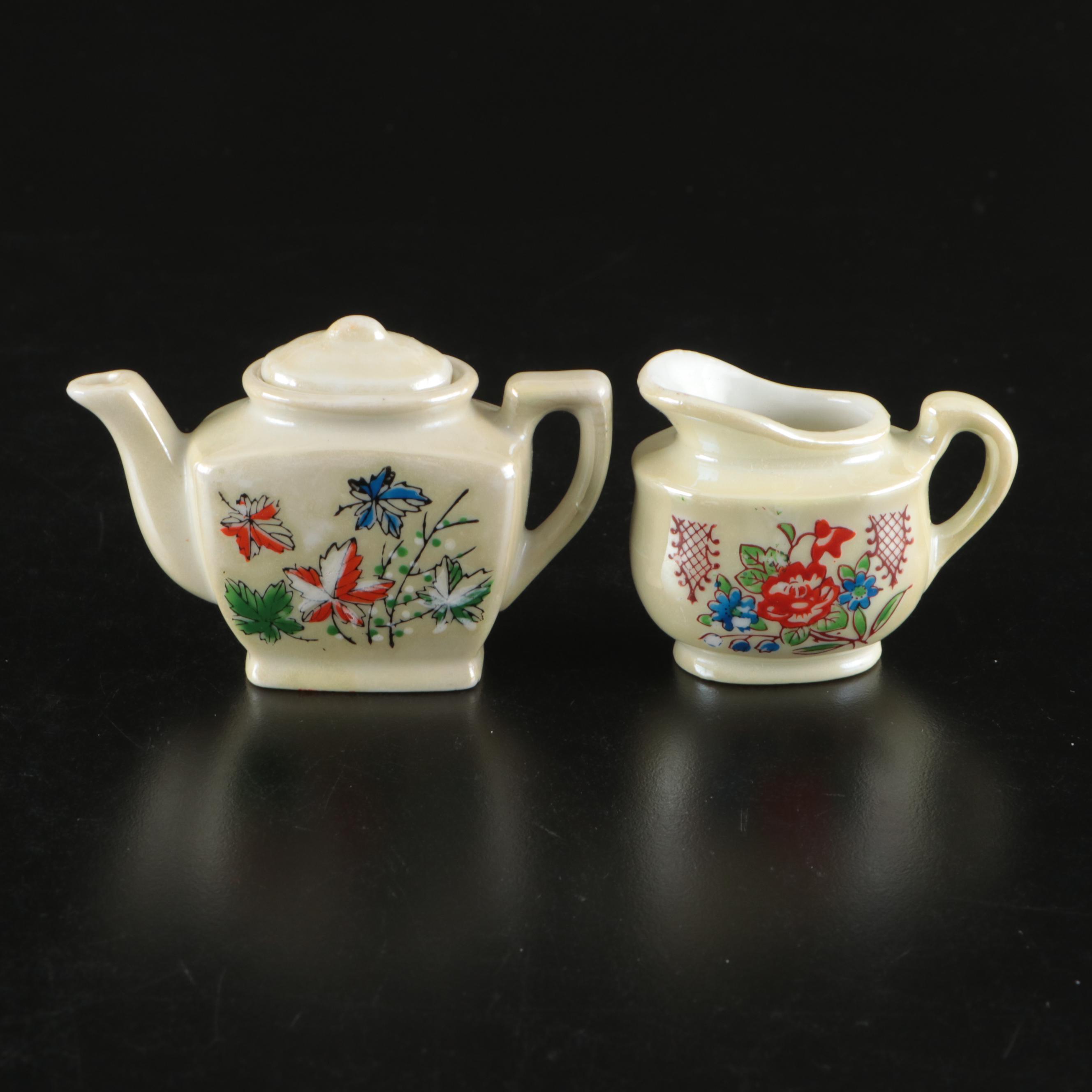 Japanese Miniature Lusterware Porcelain Tea Sets