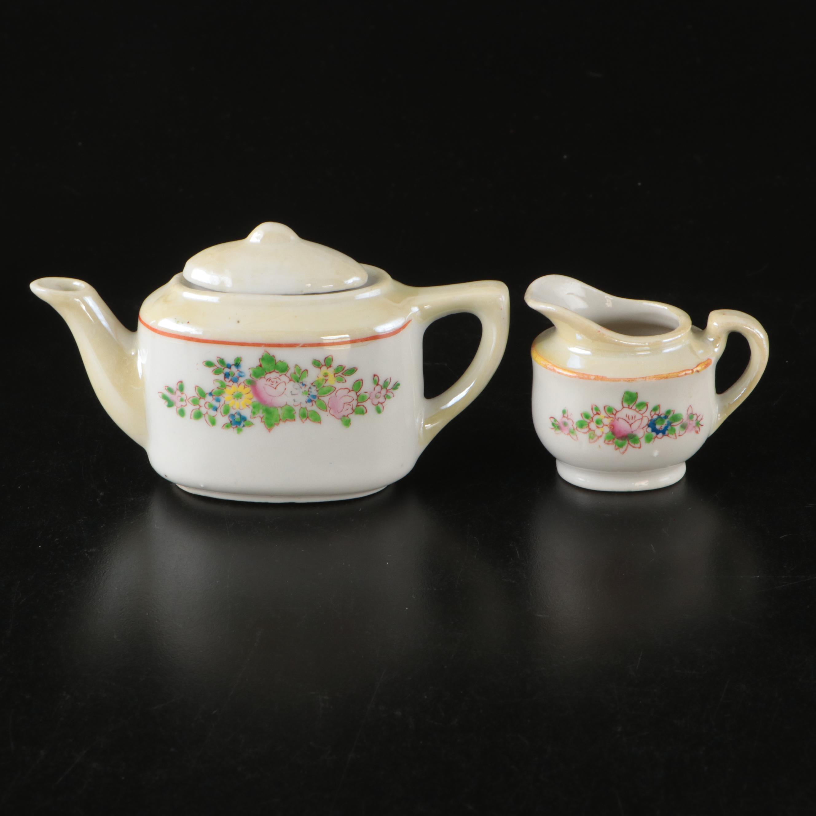 Japanese Miniature Lusterware Porcelain Tea Sets