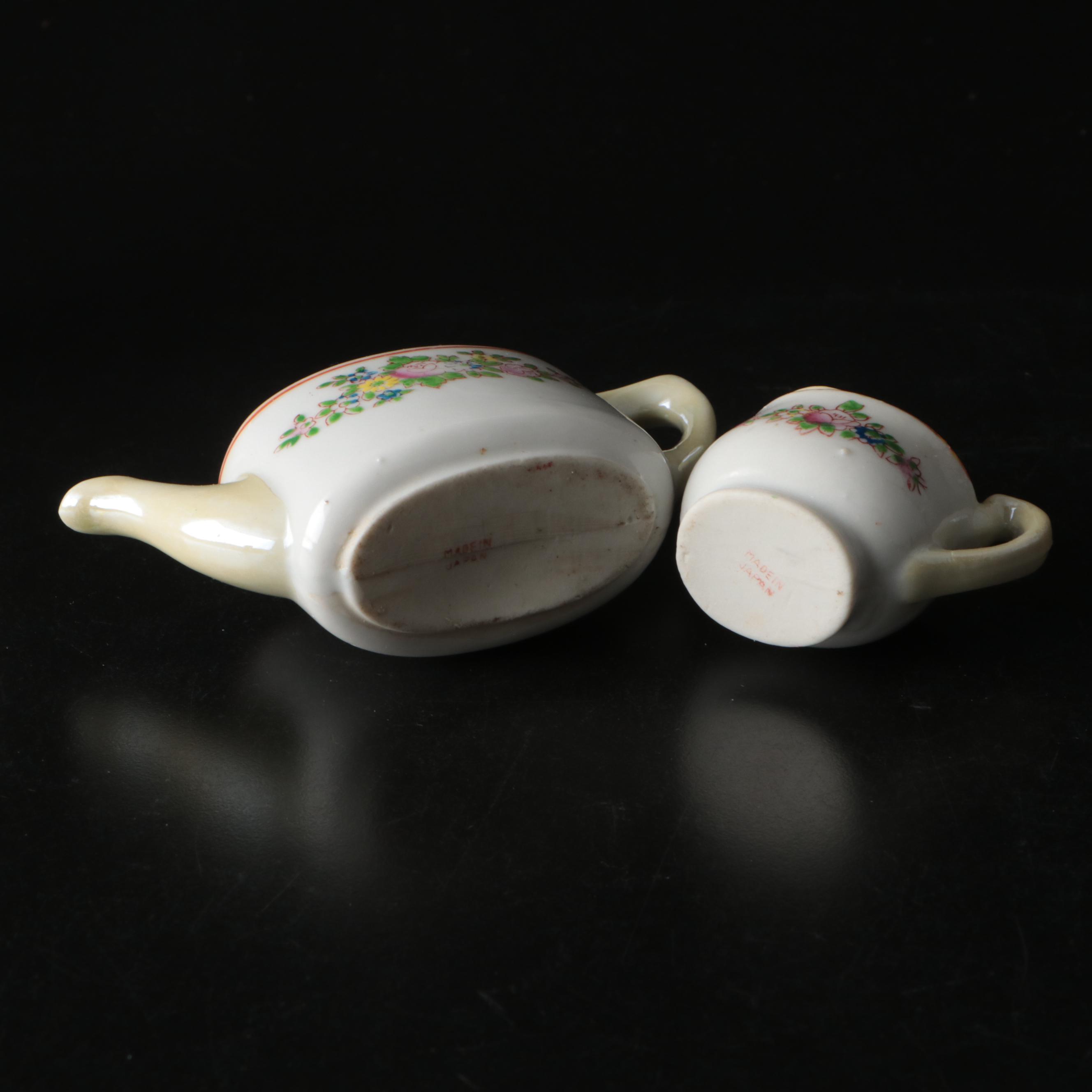 Japanese Miniature Lusterware Porcelain Tea Sets