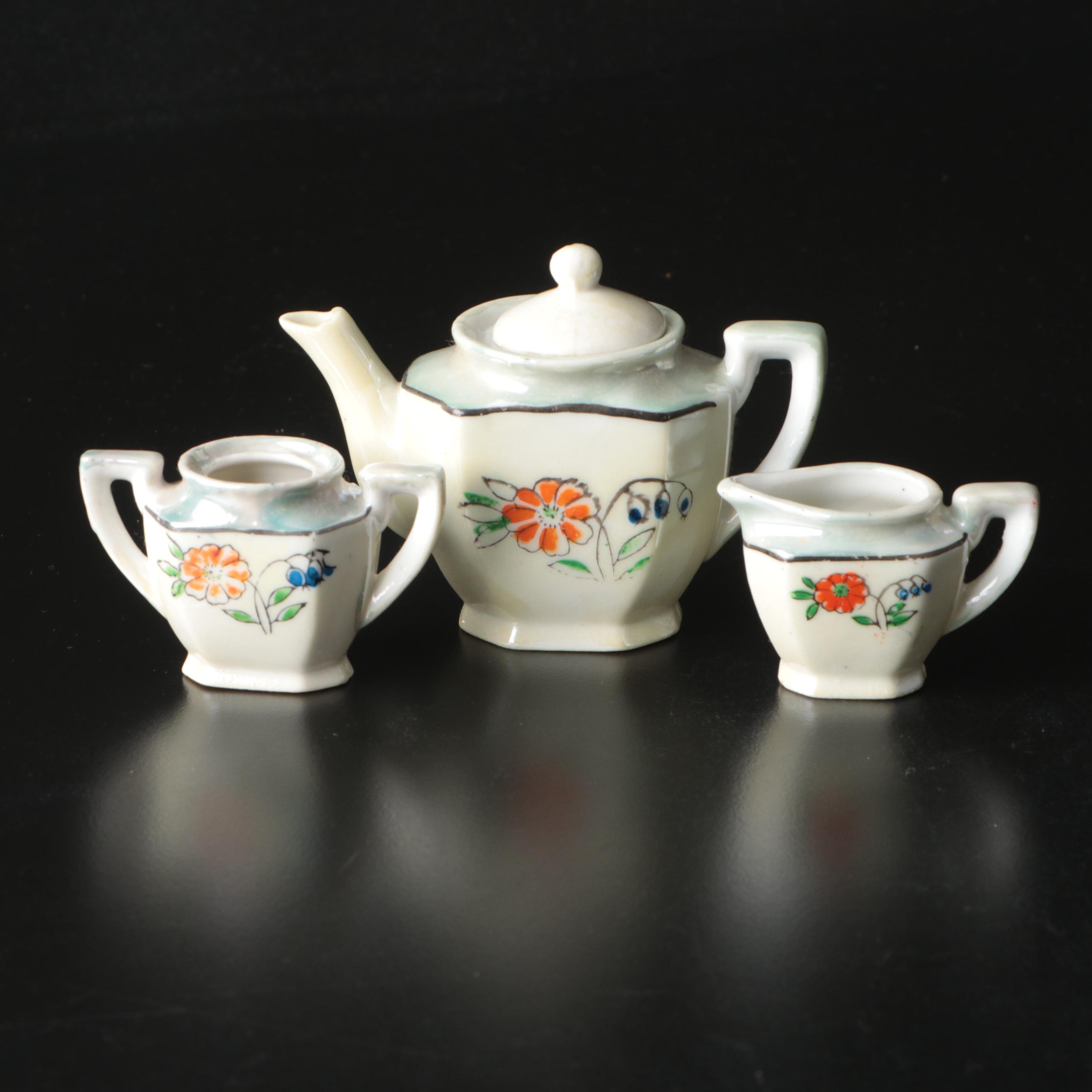 Japanese Miniature Lusterware Porcelain Tea Sets