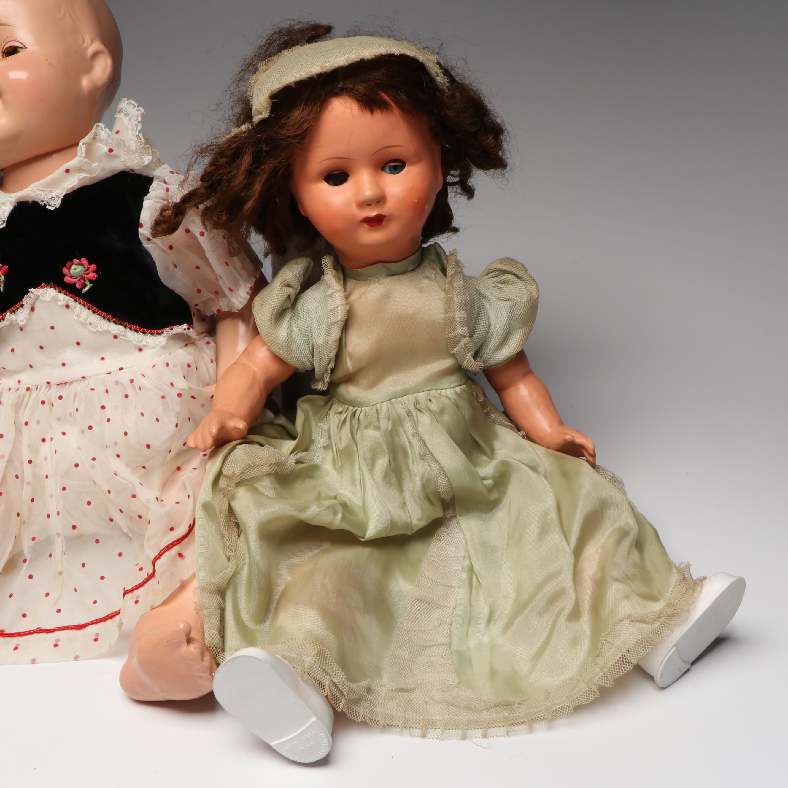 Pedigree Baby Doll with Composition and Other Vintage Dolls