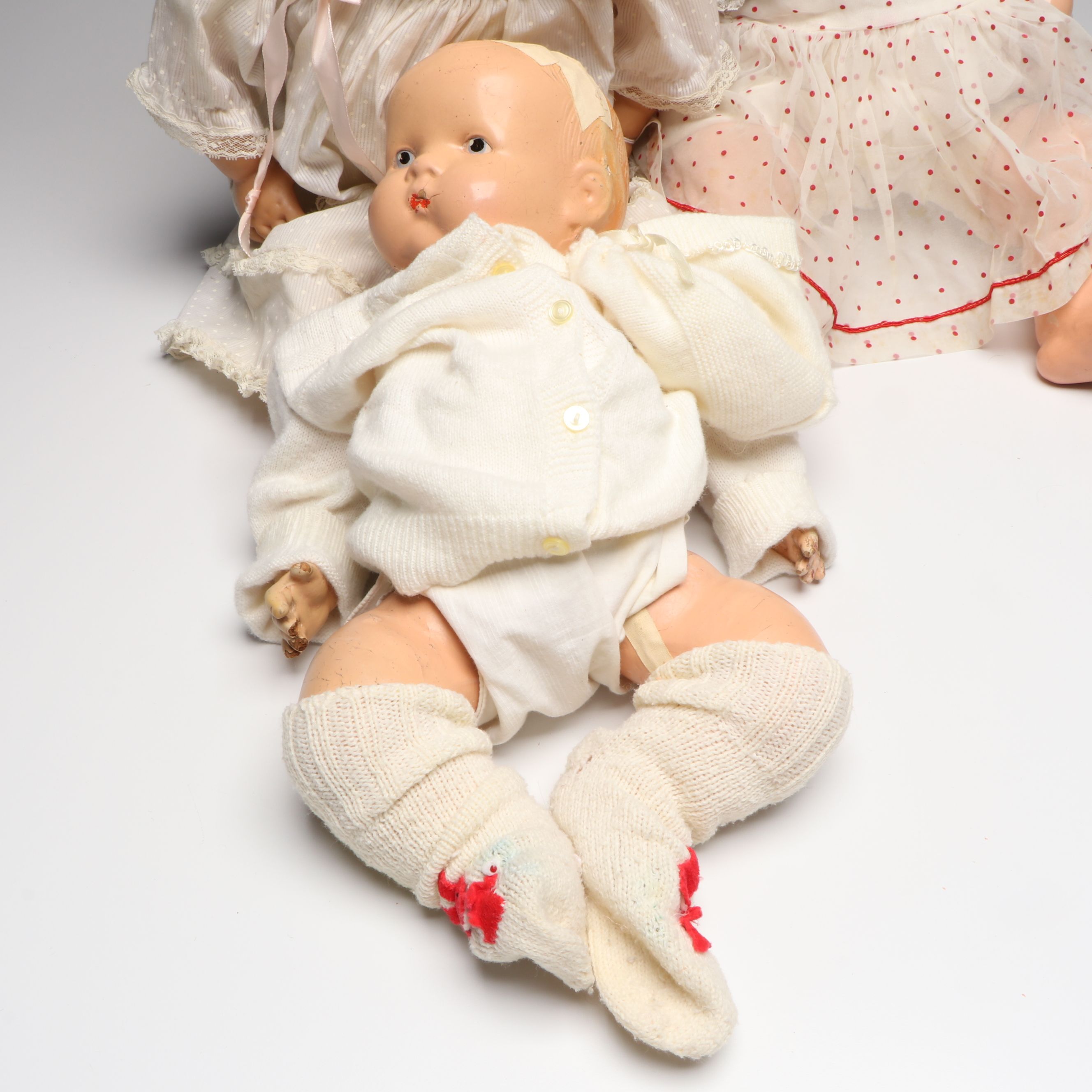 Pedigree Baby Doll with Composition and Other Vintage Dolls