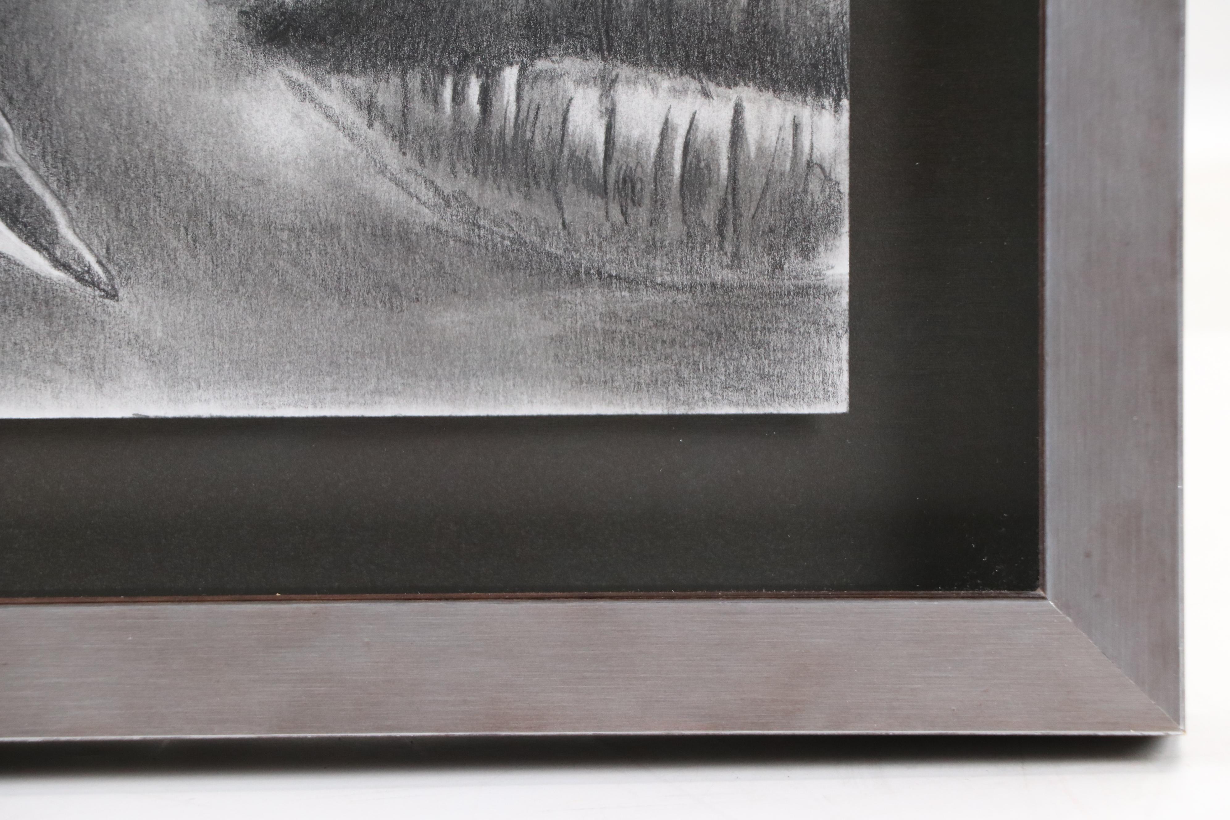 Realistic Close-Up Drawing of Woman's Face, 21st Century