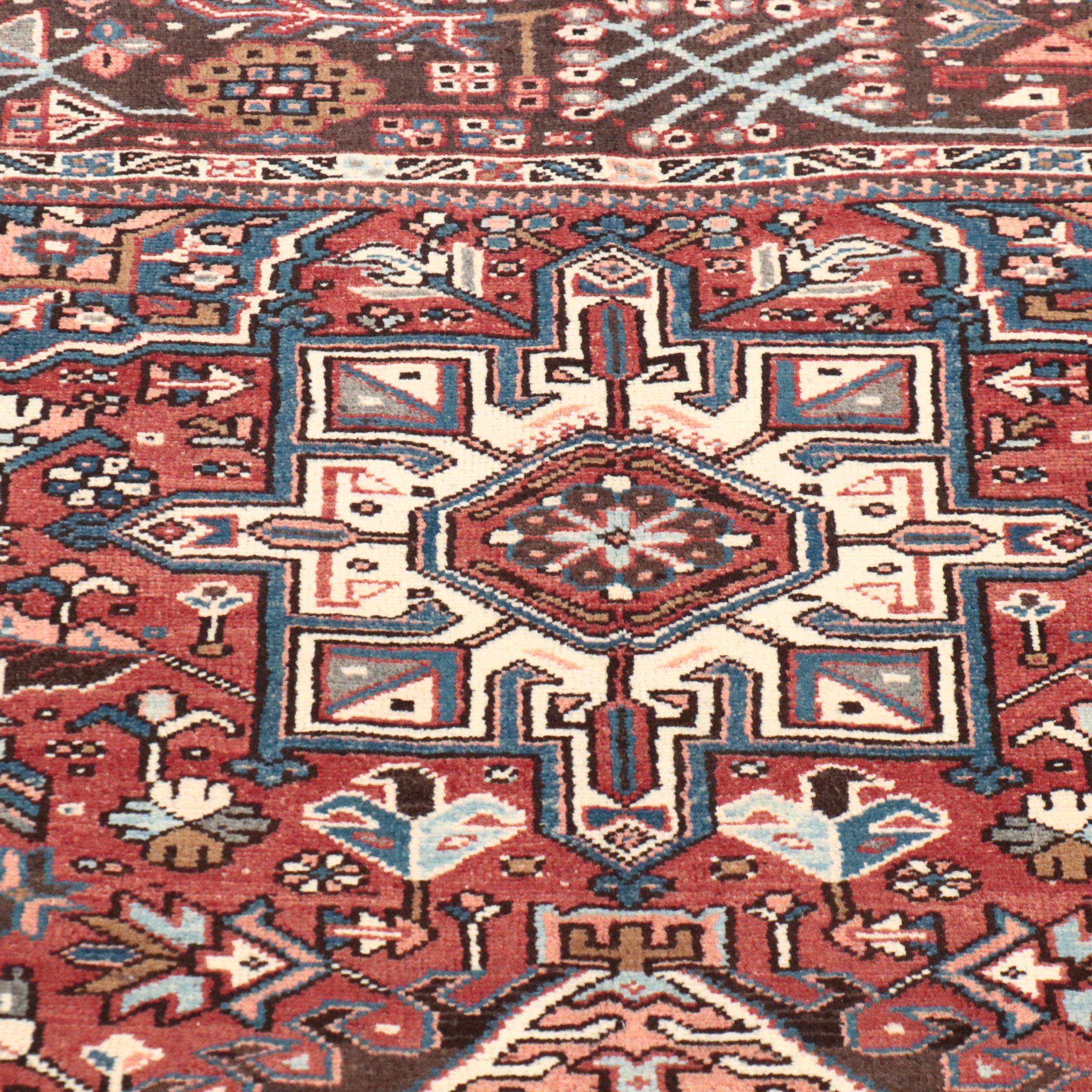4'9 x 6'7 Hand-Knotted Persian Karaja Area Rug