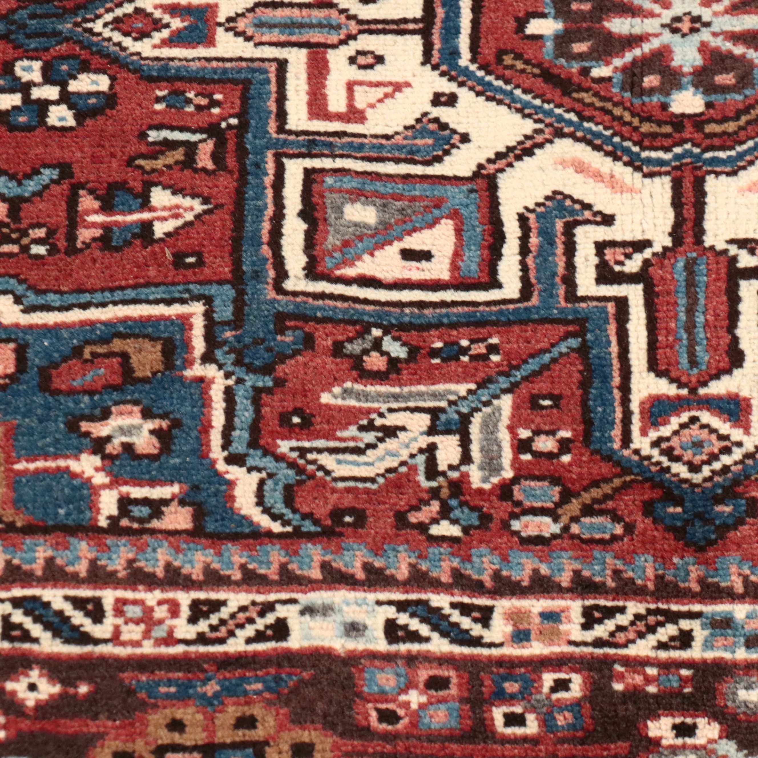 4'9 x 6'7 Hand-Knotted Persian Karaja Area Rug