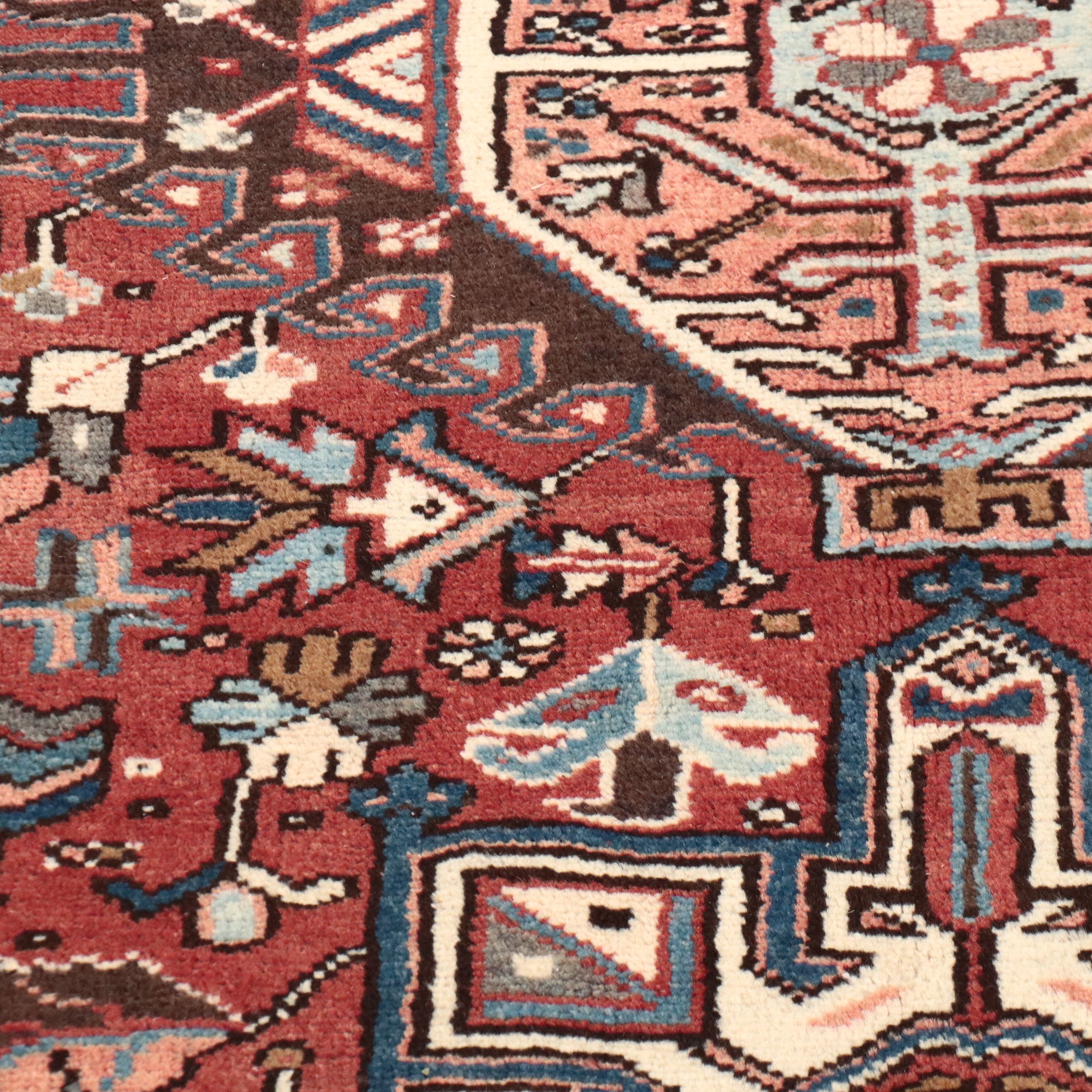 4'9 x 6'7 Hand-Knotted Persian Karaja Area Rug