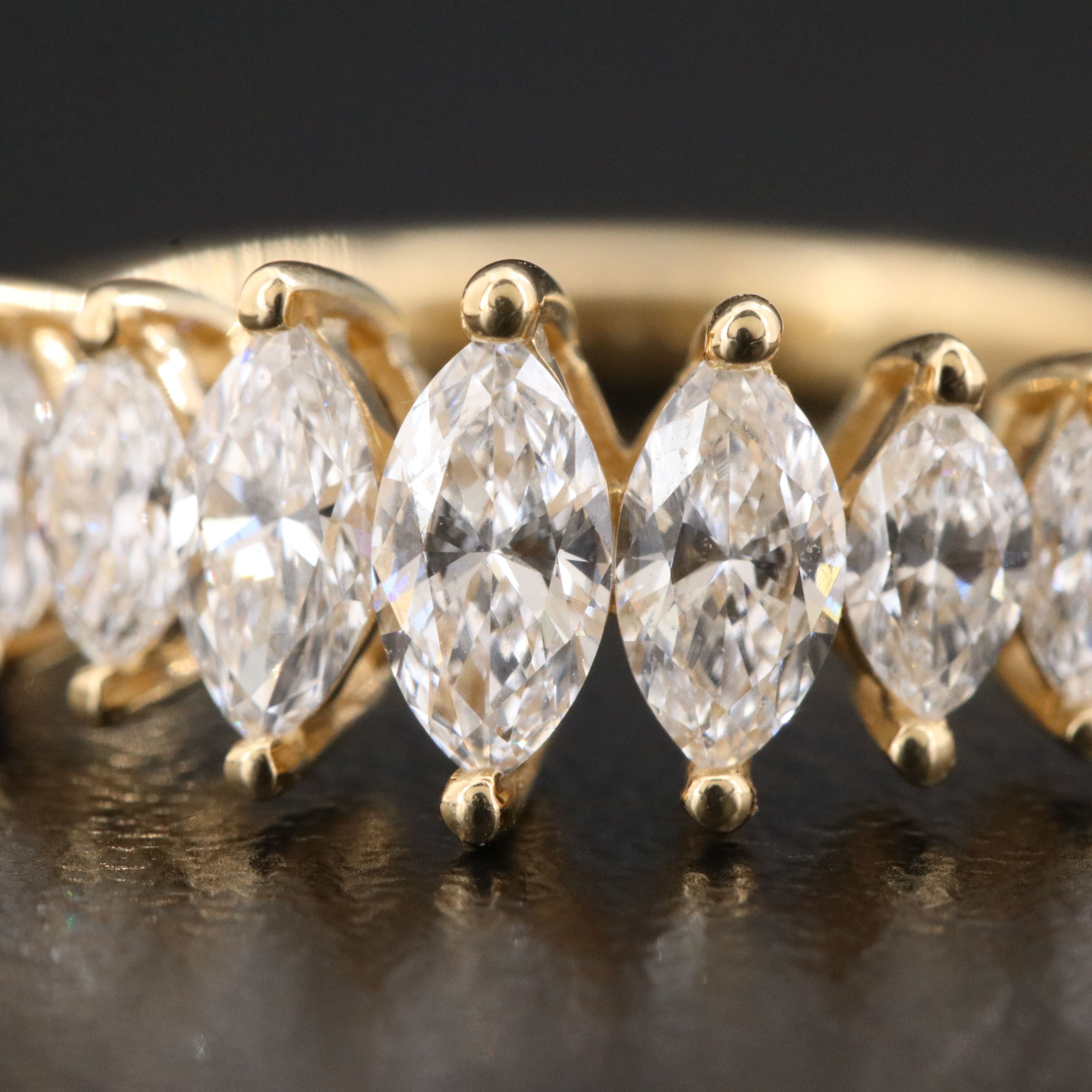 14K 1.12 CTW Lab Grown Diamond Pyramid Ring