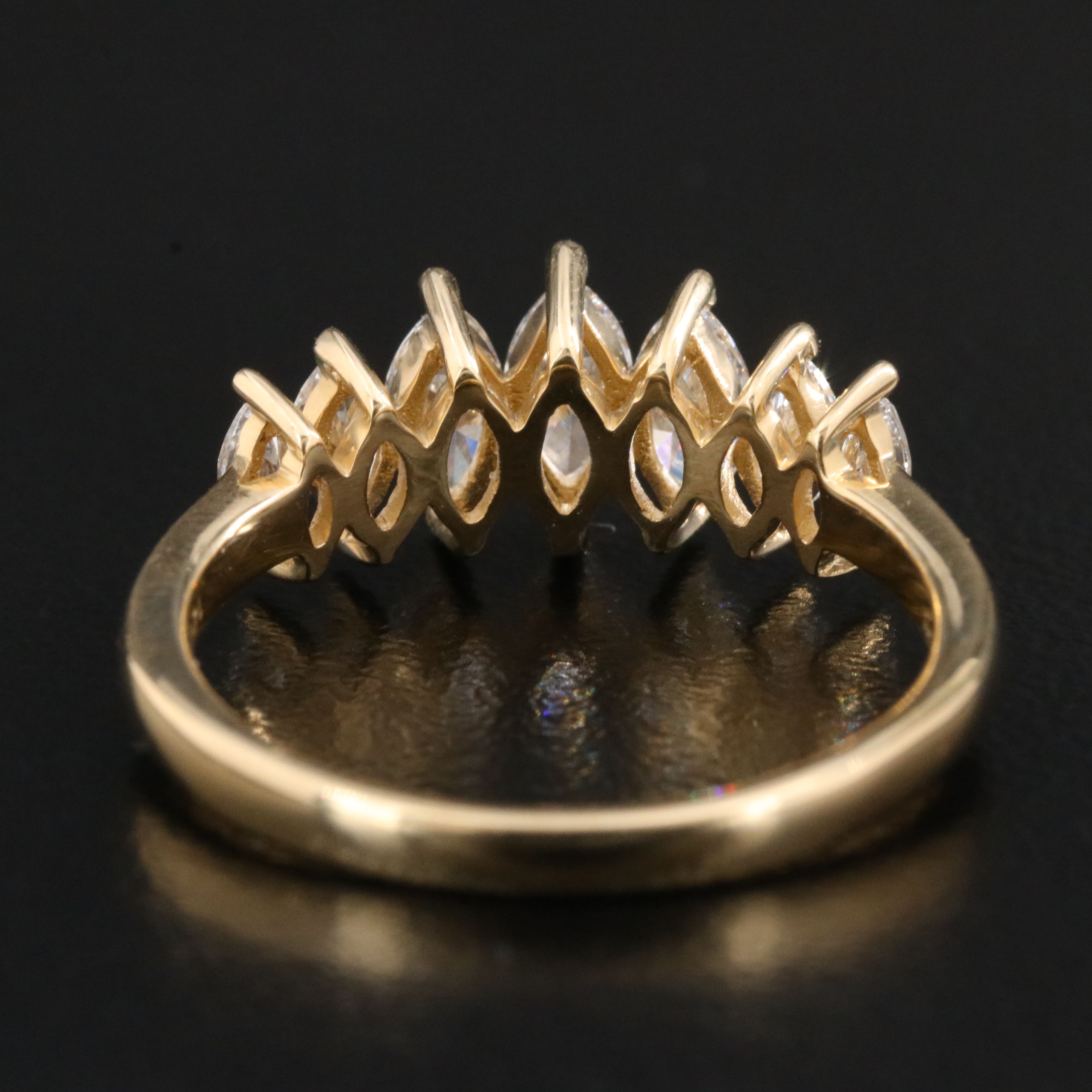 14K 1.12 CTW Lab Grown Diamond Pyramid Ring