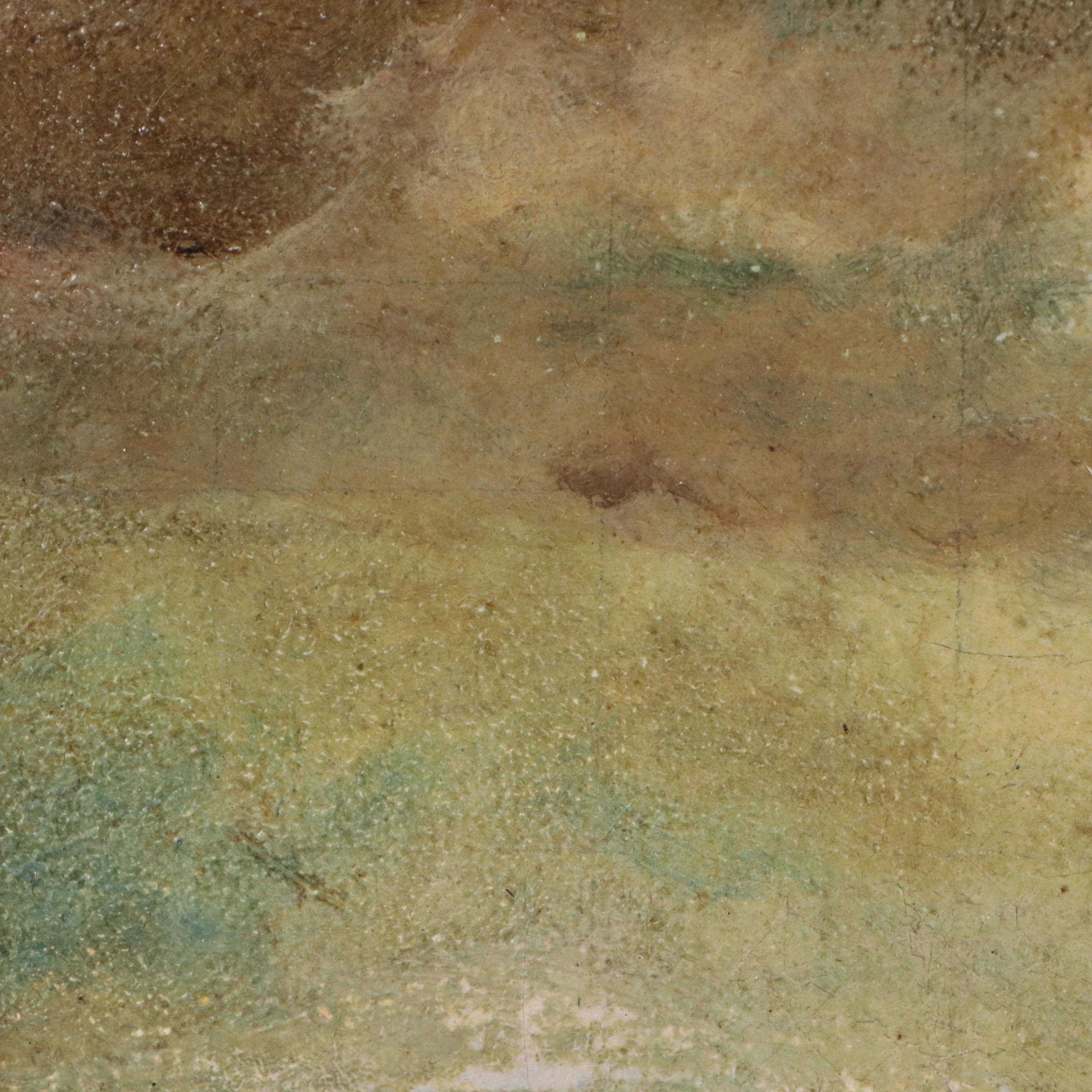 Western Oil Painting of Pony Express Rider After Henry Cross, Early 20th Century