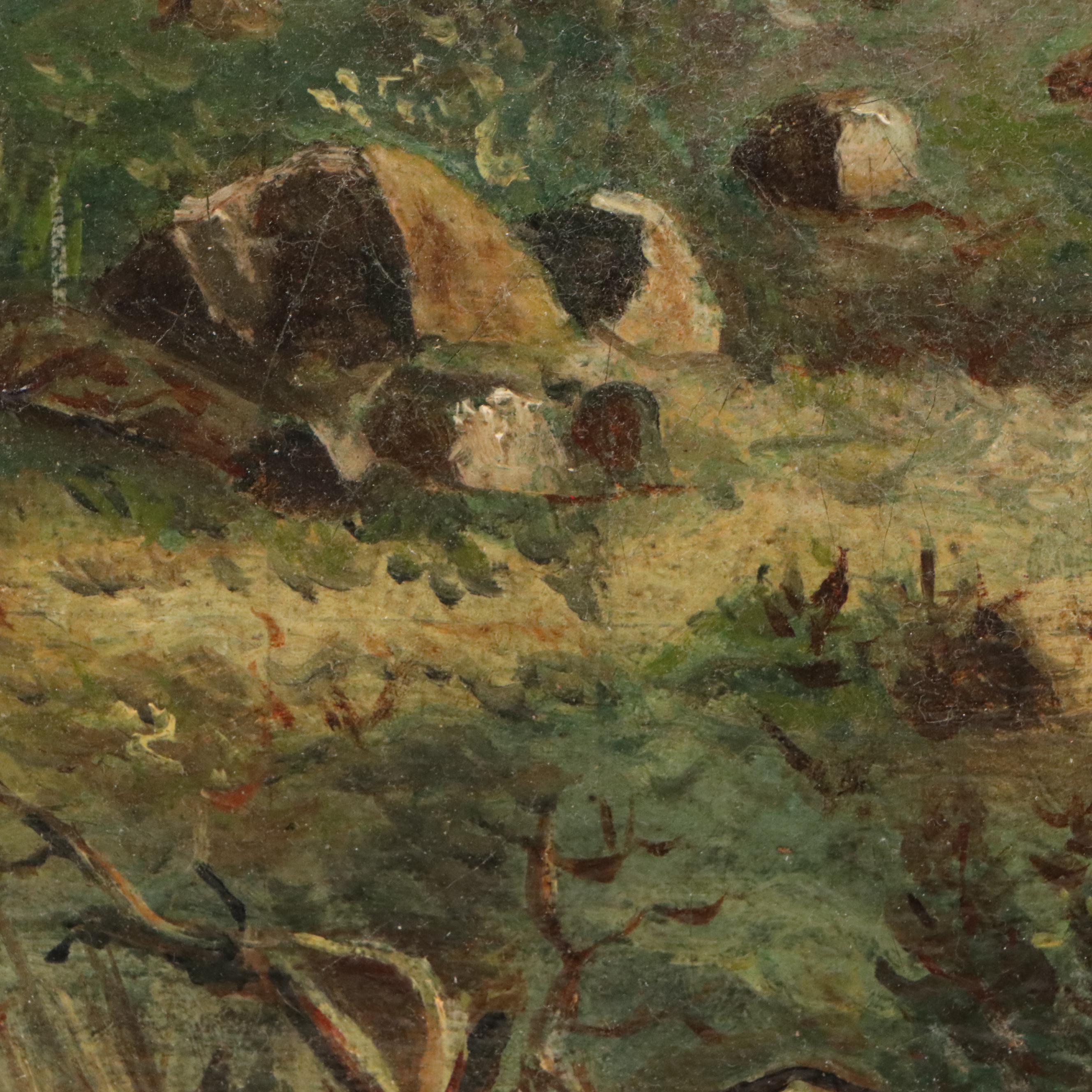 Western Oil Painting of Pony Express Rider After Henry Cross, Early 20th Century