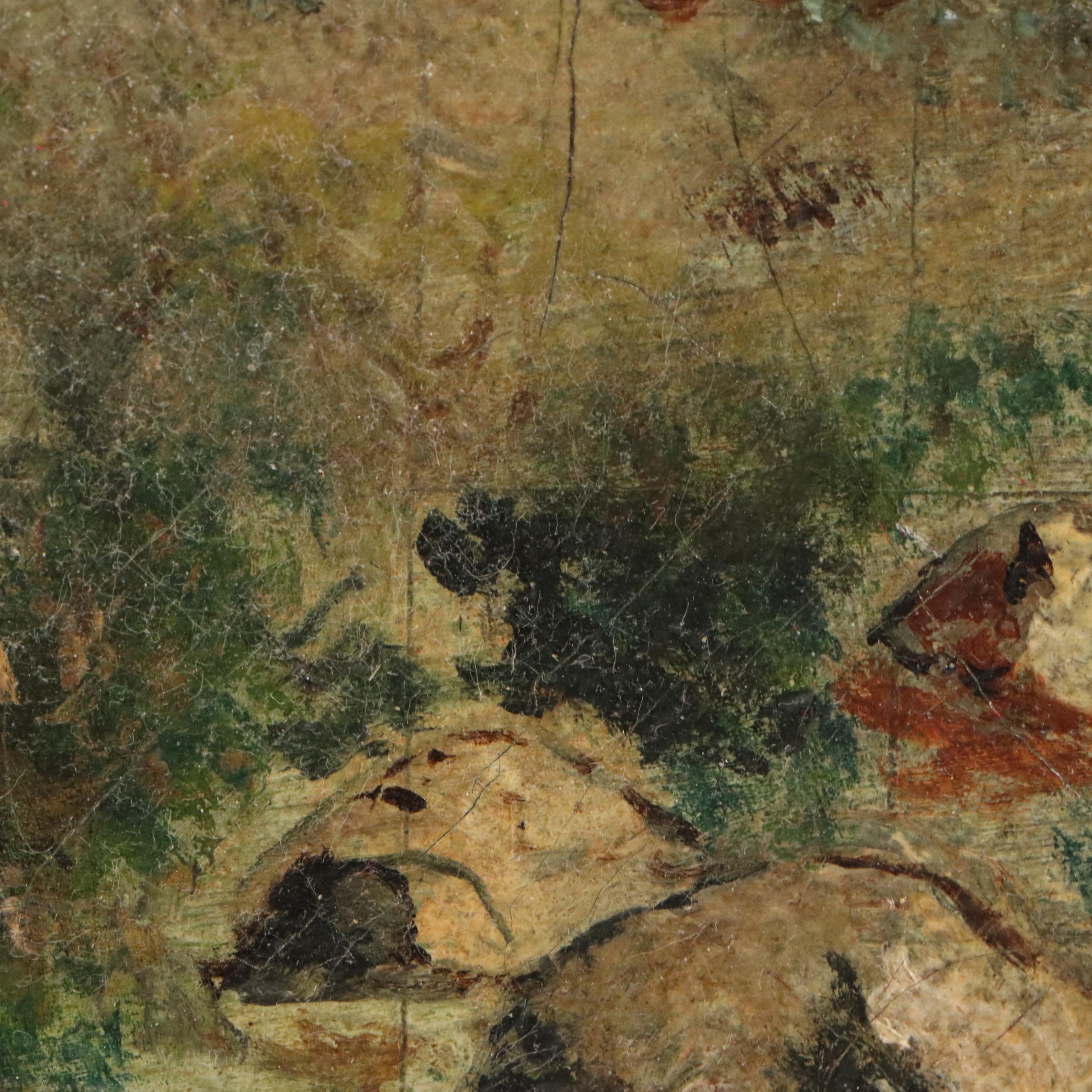 Western Oil Painting of Pony Express Rider After Henry Cross, Early 20th Century