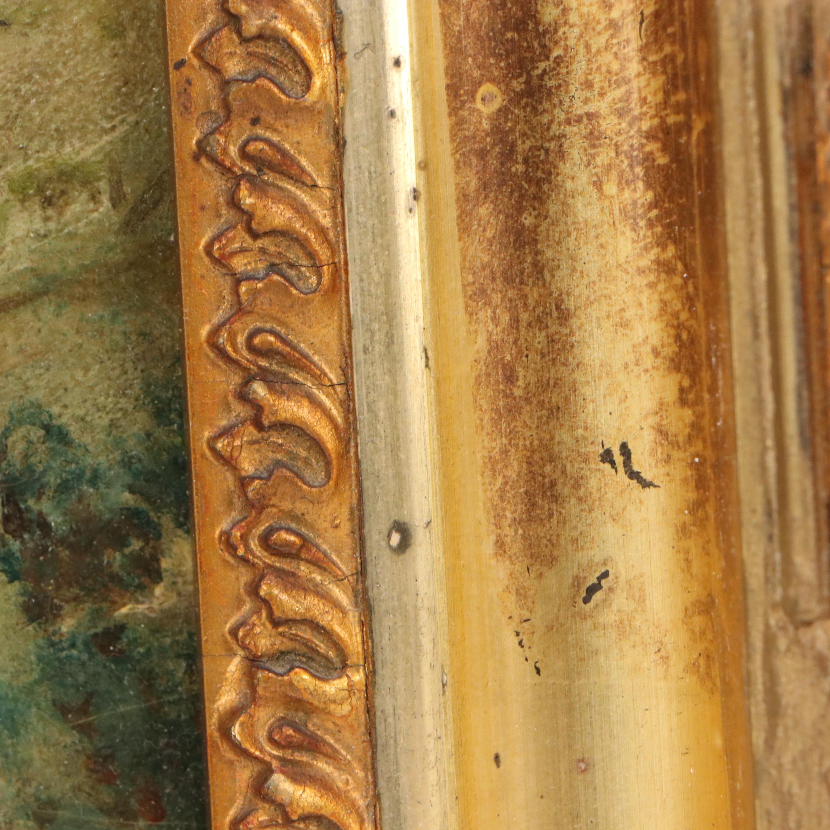 Western Oil Painting of Pony Express Rider After Henry Cross, Early 20th Century