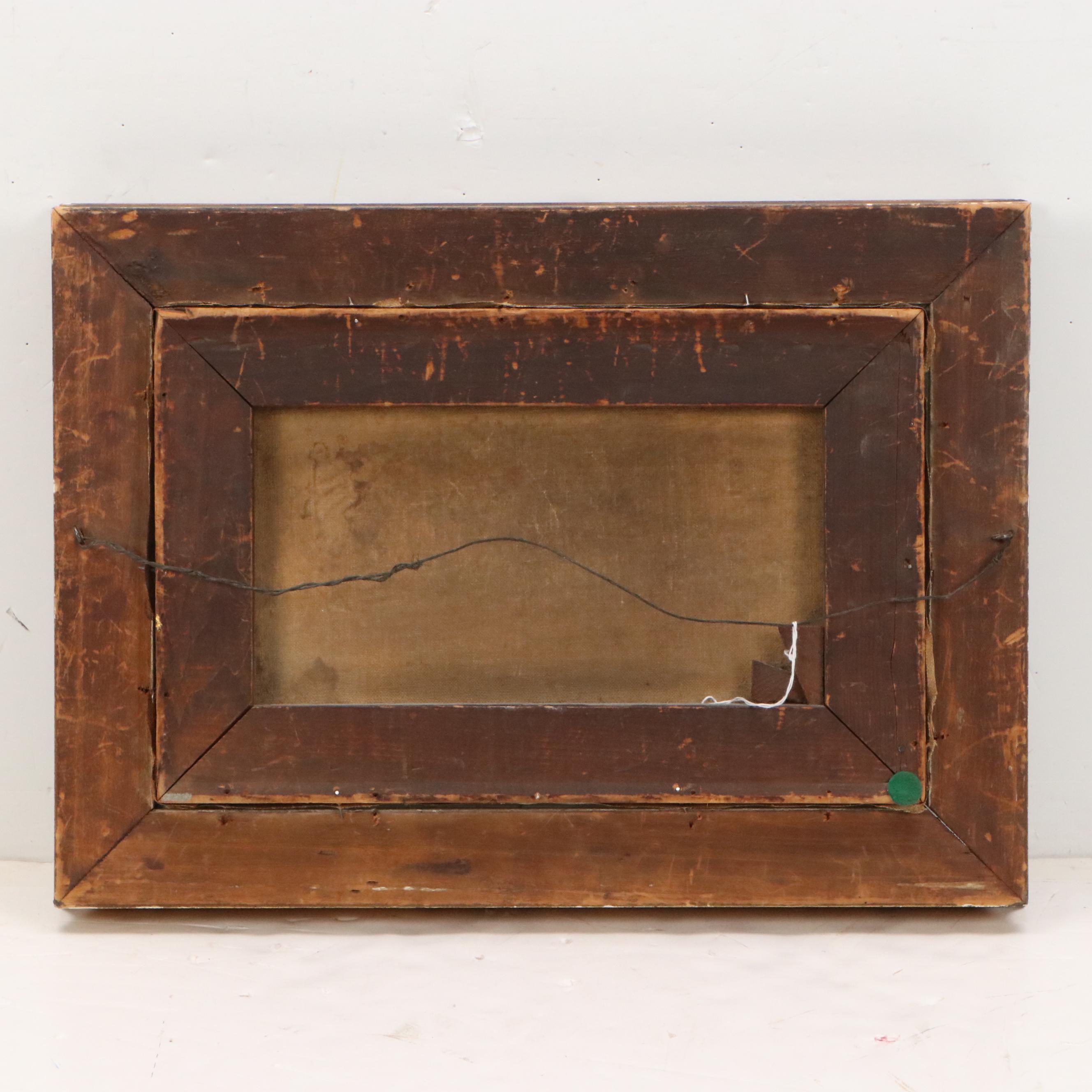 Western Oil Painting of Pony Express Rider After Henry Cross, Early 20th Century