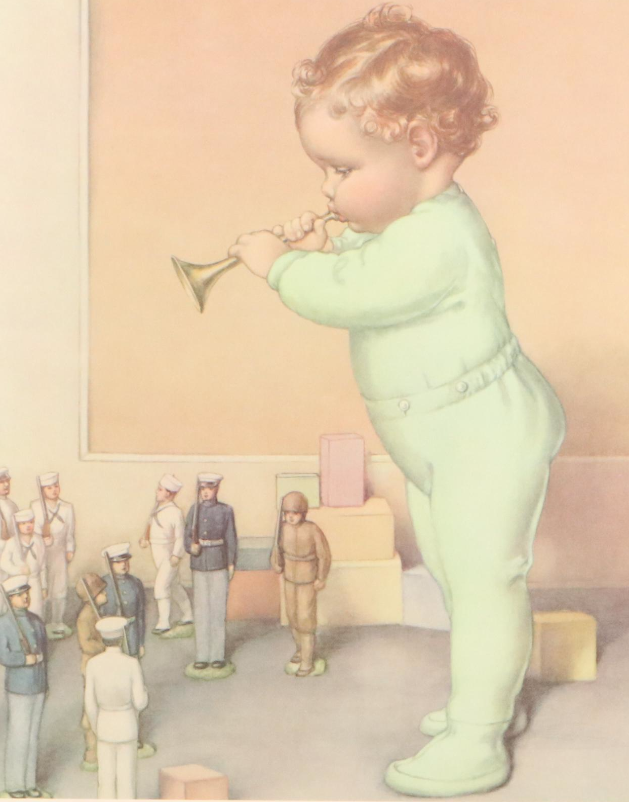 Offset Lithograph After Bessie Pease Gutmann "Taps," 20th Century