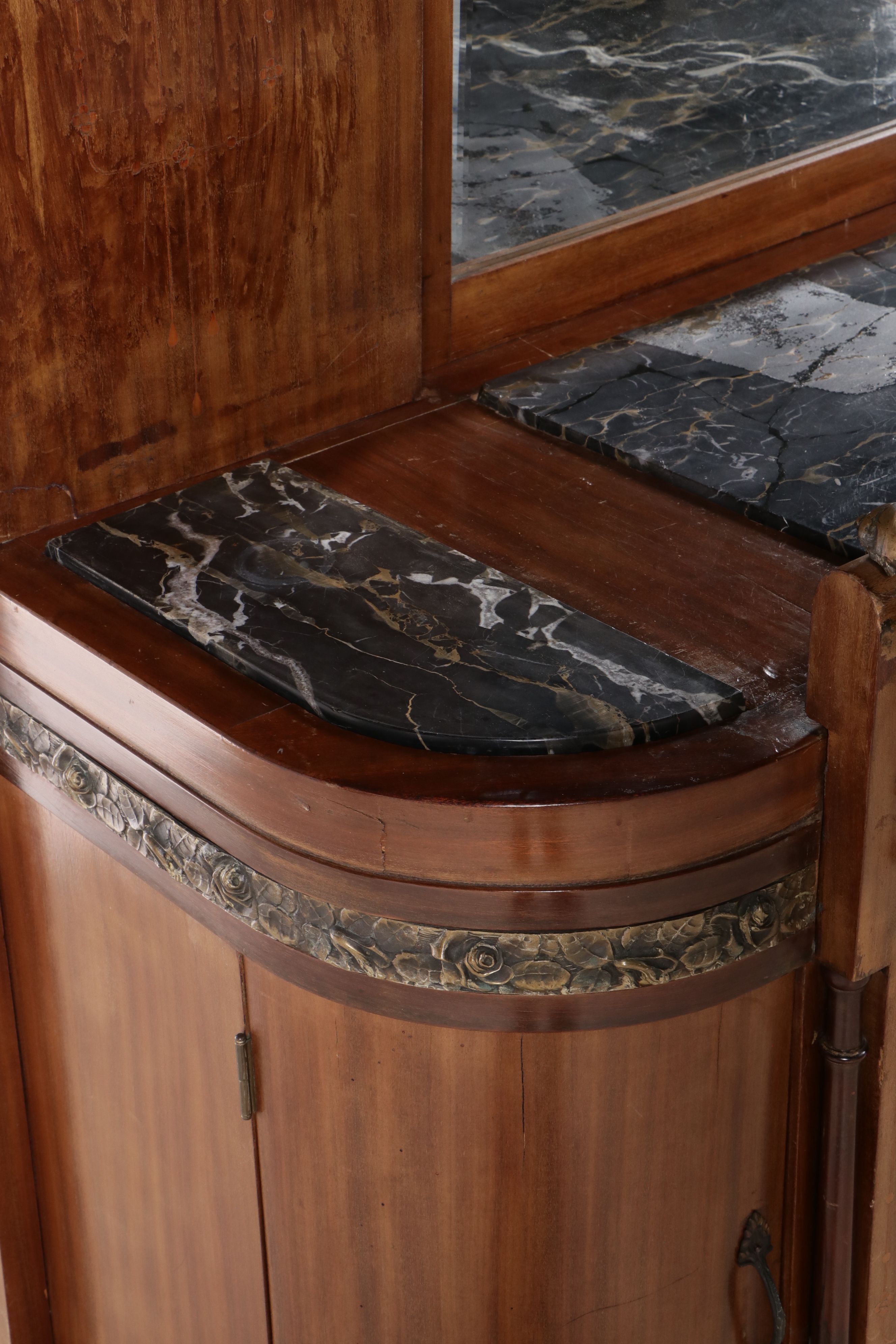 Belle Époque French Empire Style Marquetry and Bronze Mounted Commode