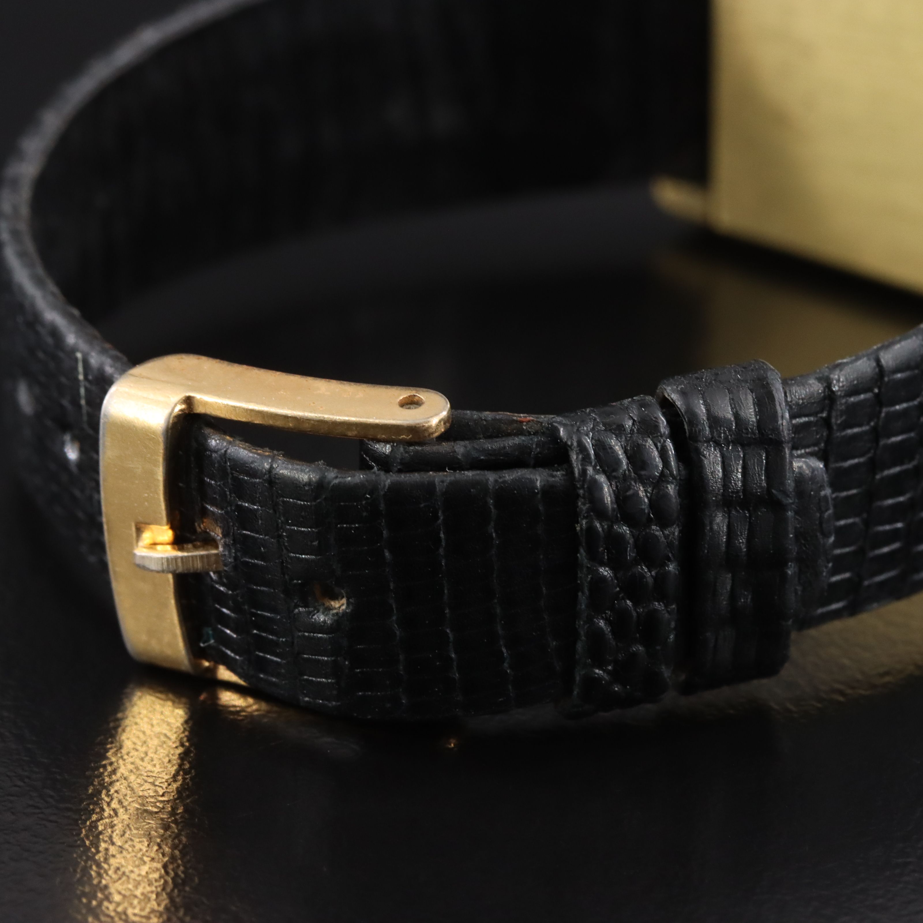 Vintage 18K Electroplate Yellow Gold Cartier Manual Wind Tank Watch