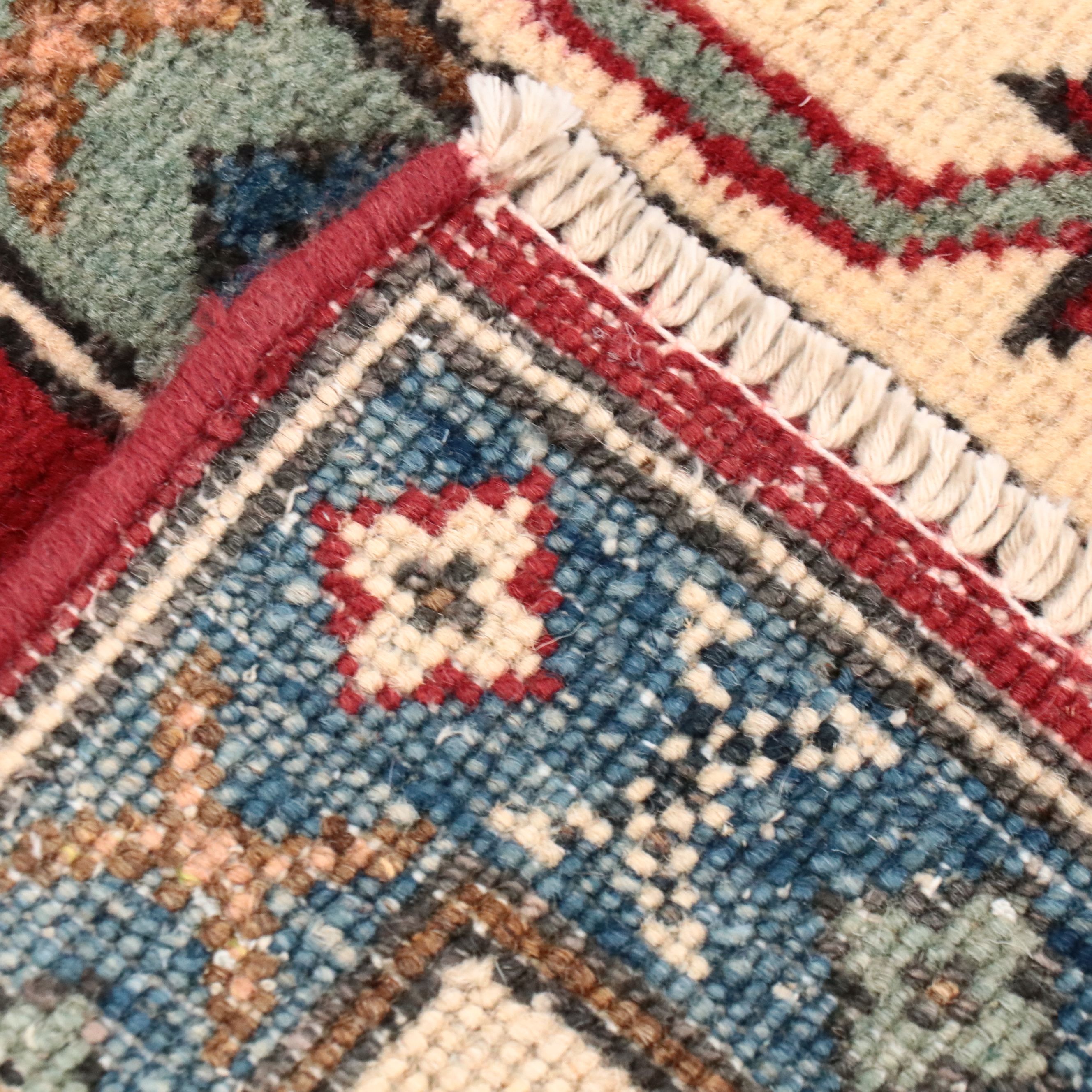 3'10 x 6'1 Hand-Knotted Pakistani Kazak Area Rug