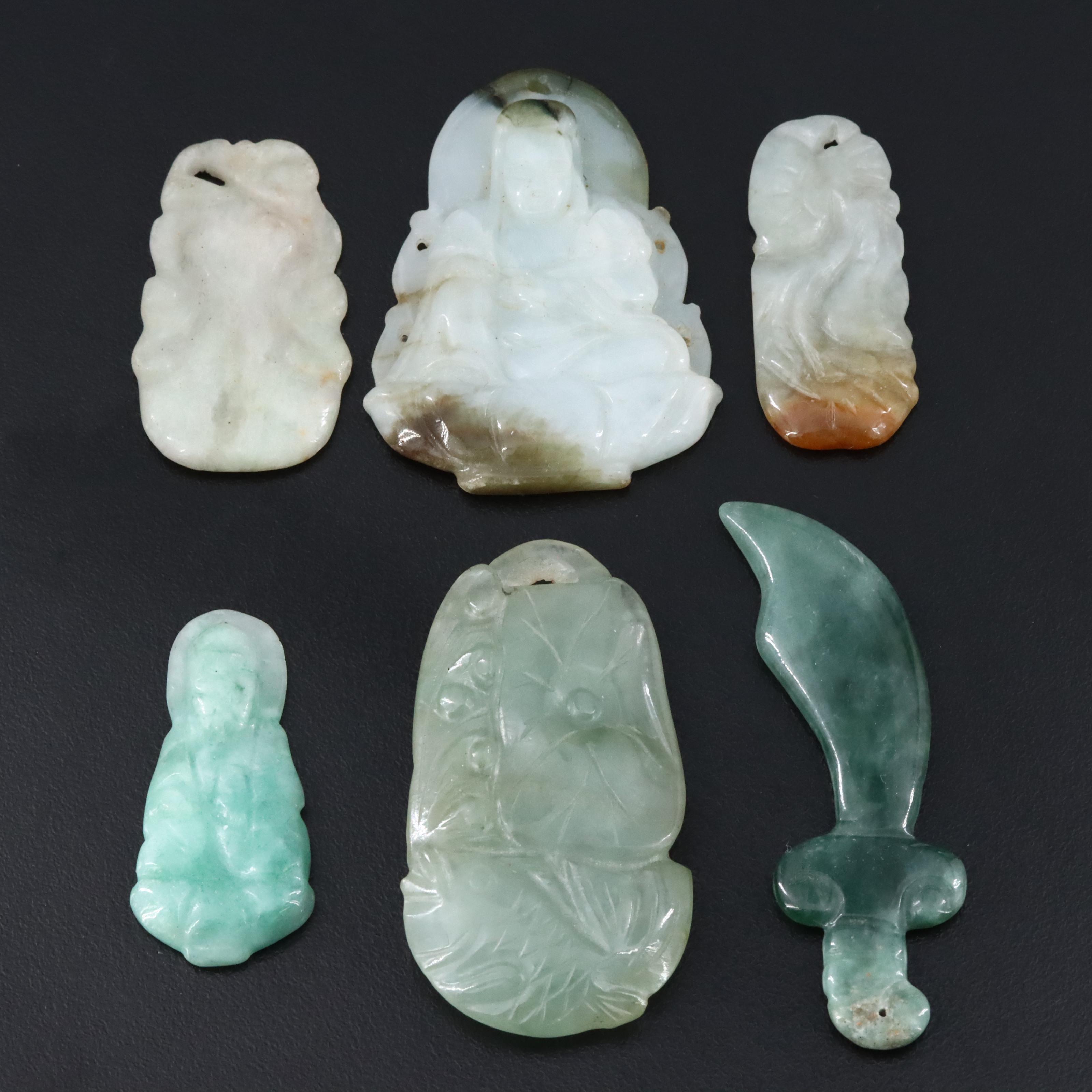Loose 241.00 CTW Jadeite Pendants