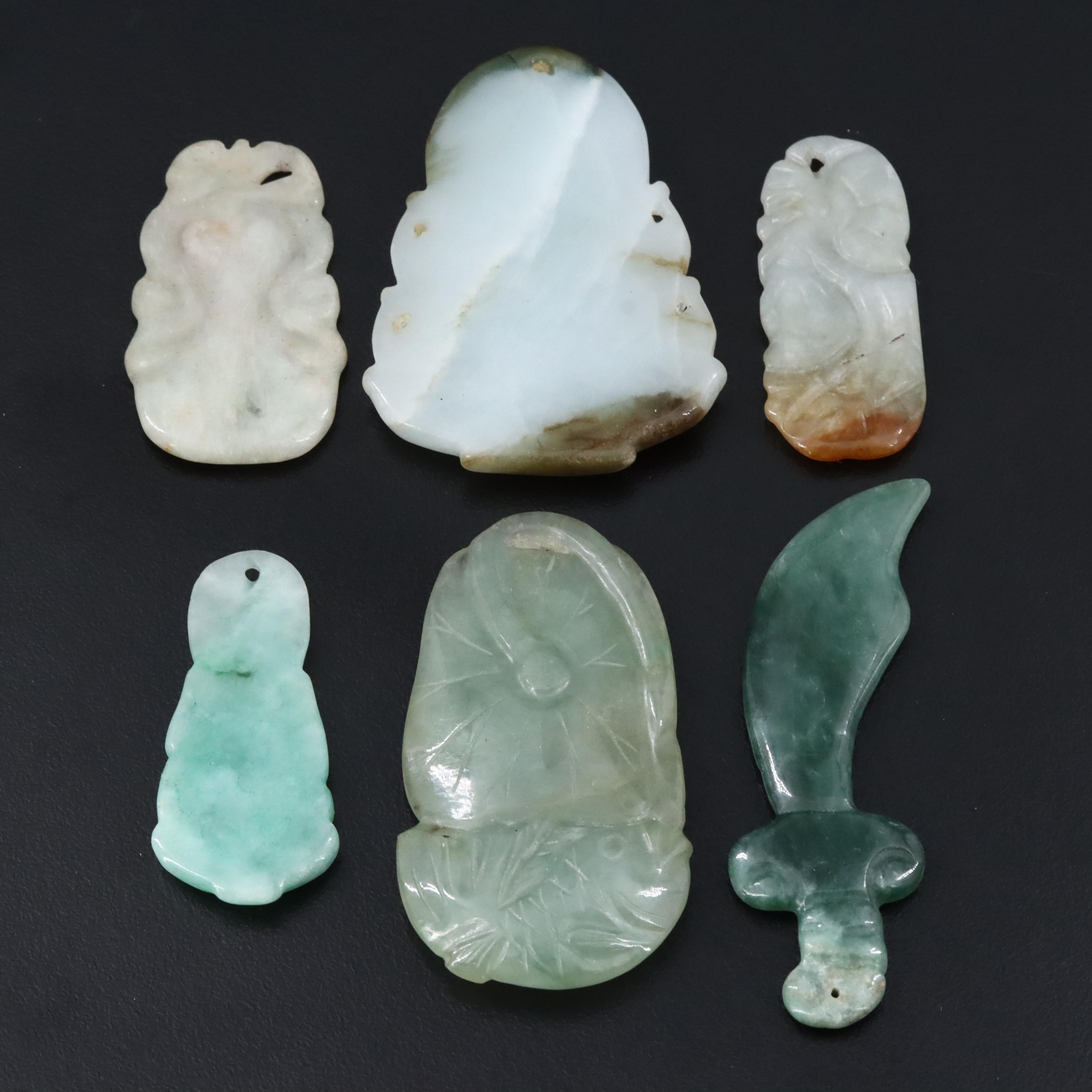 Loose 241.00 CTW Jadeite Pendants
