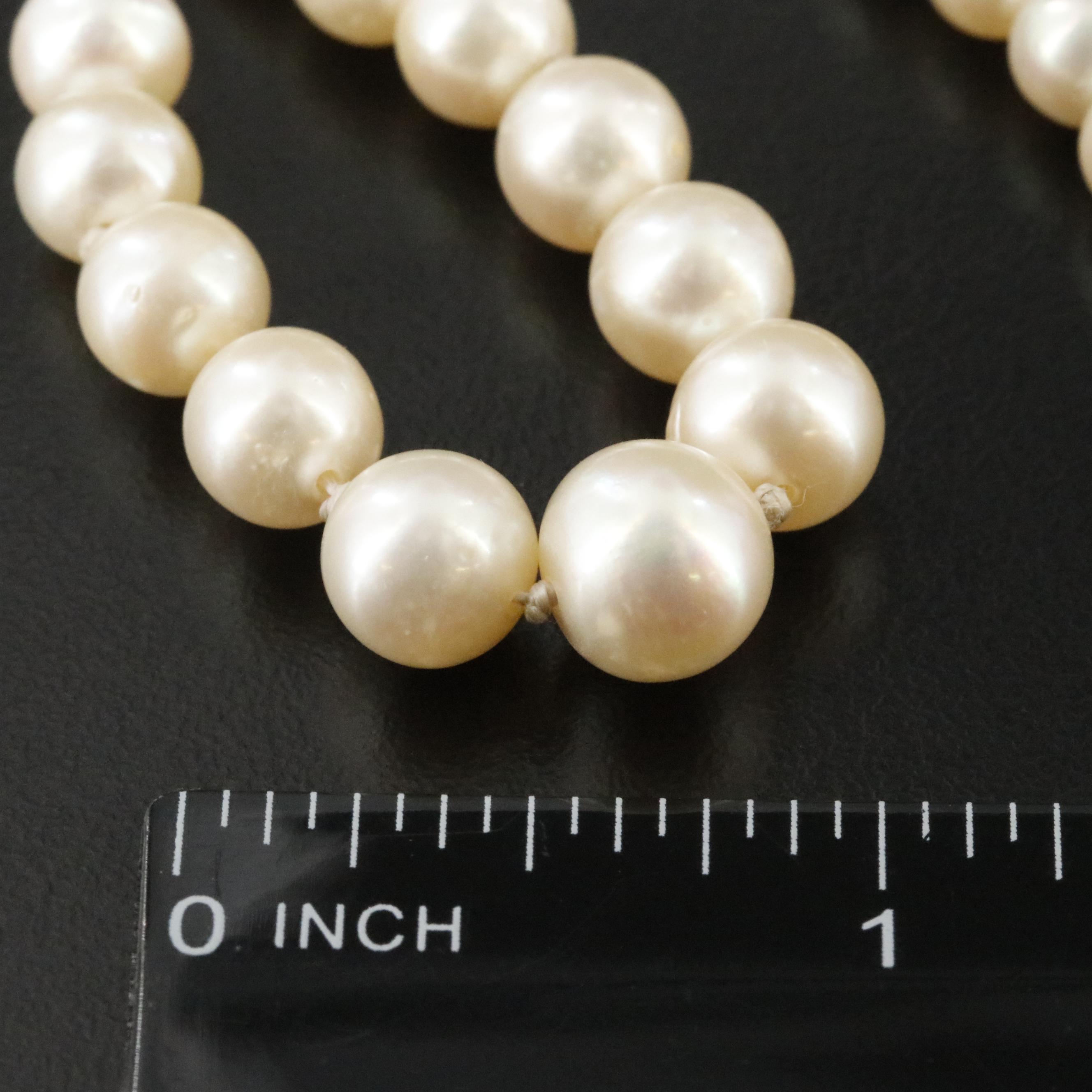Graduate Pearl Necklace with Sterling Clasp