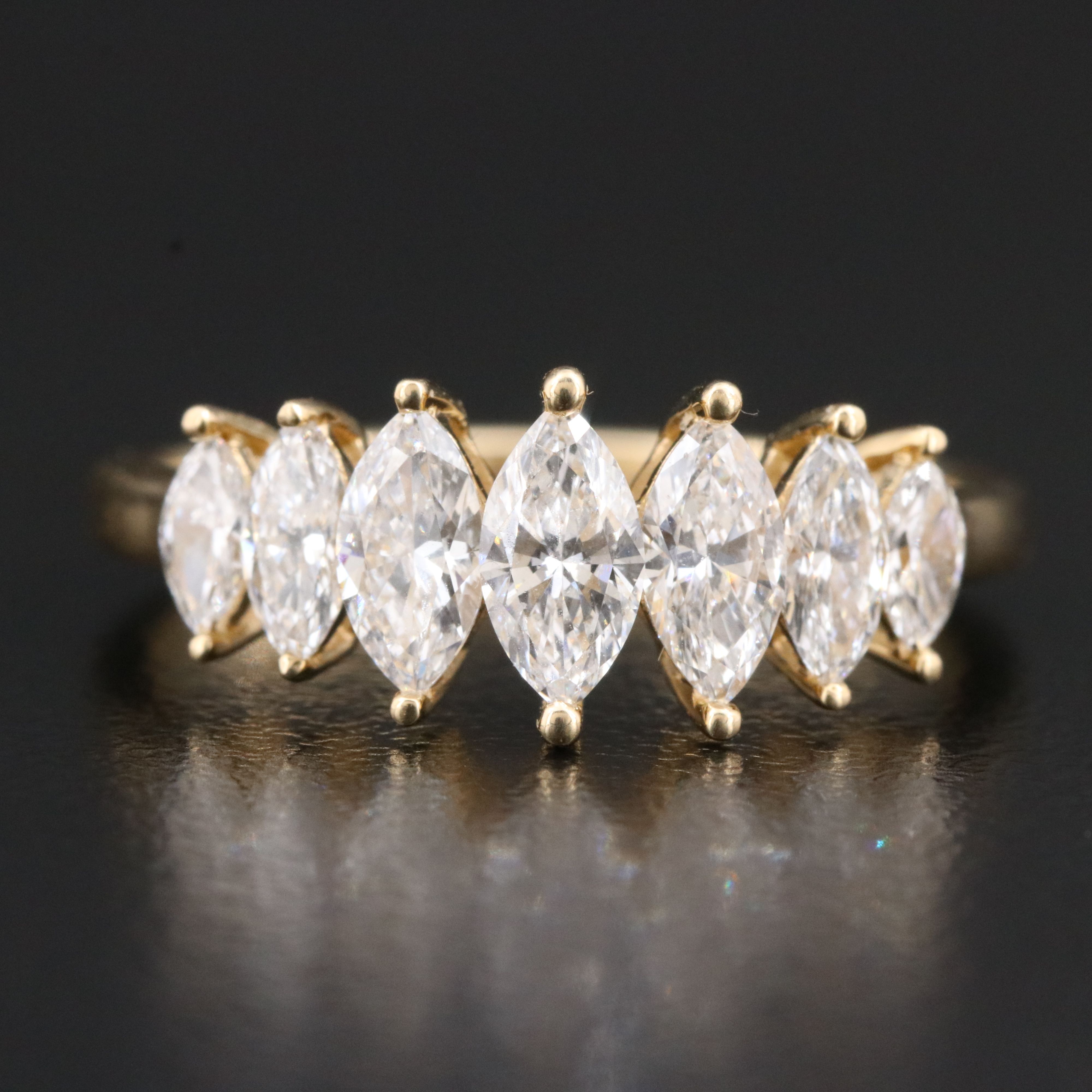 14K 1.21 CTW Lab Grown Diamond Pyramid Ring