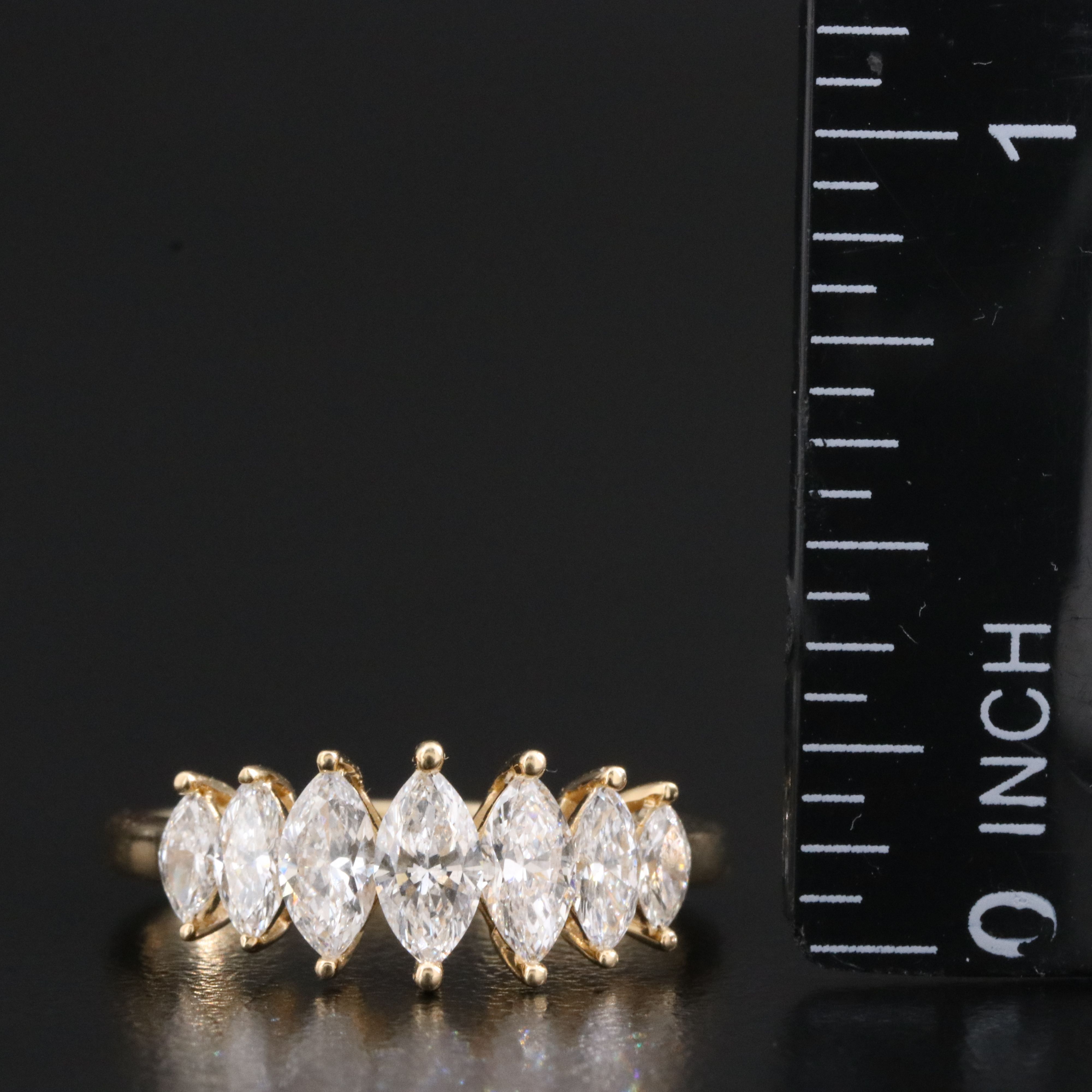 14K 1.21 CTW Lab Grown Diamond Pyramid Ring