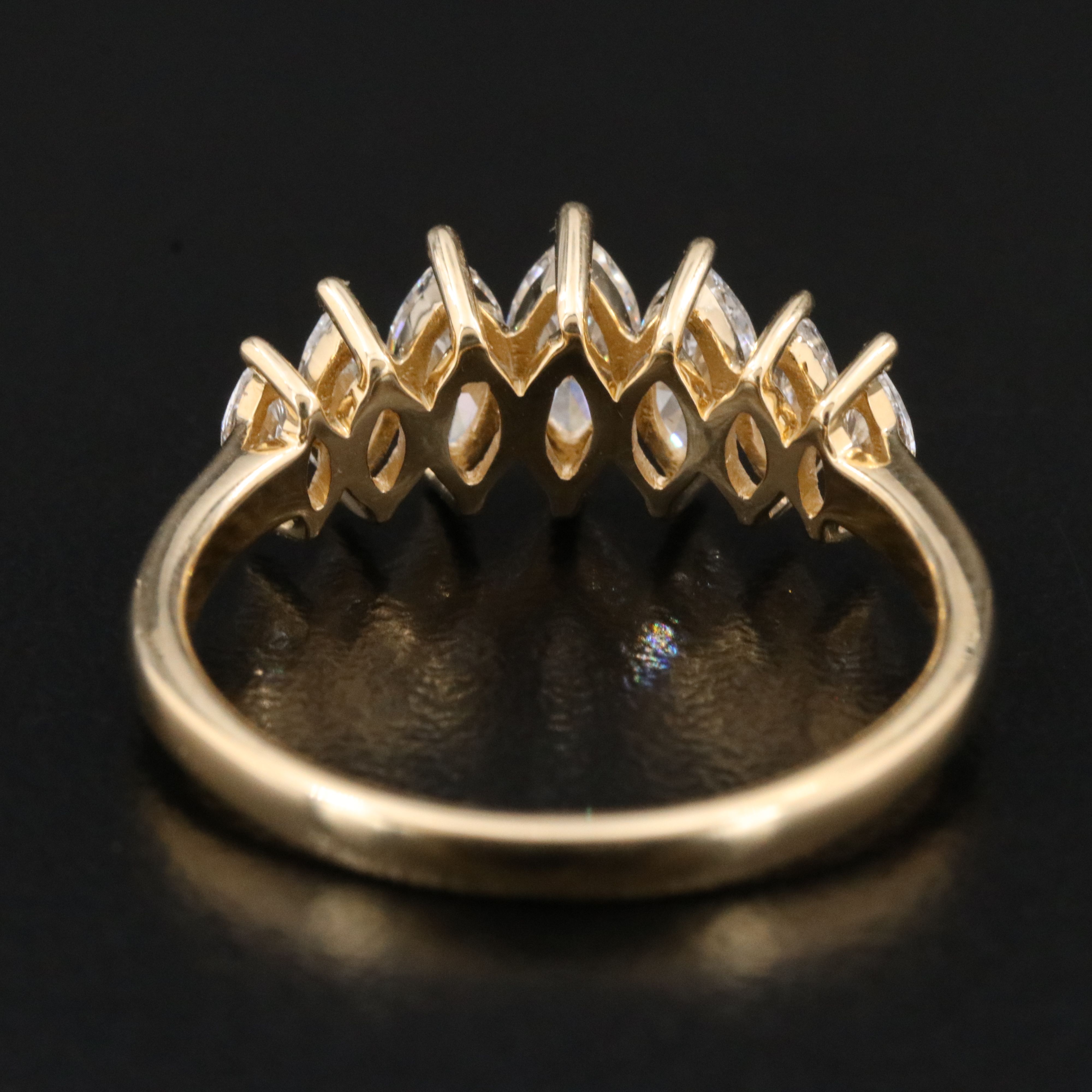 14K 1.21 CTW Lab Grown Diamond Pyramid Ring